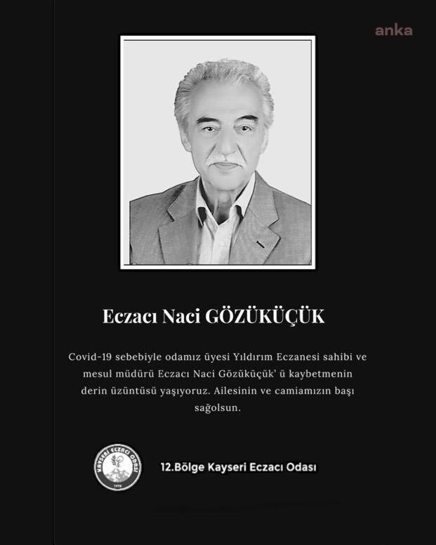 KAYSERİ'DE ECZACI COVİD-19'DAN HAYATINI KAYBETTİ