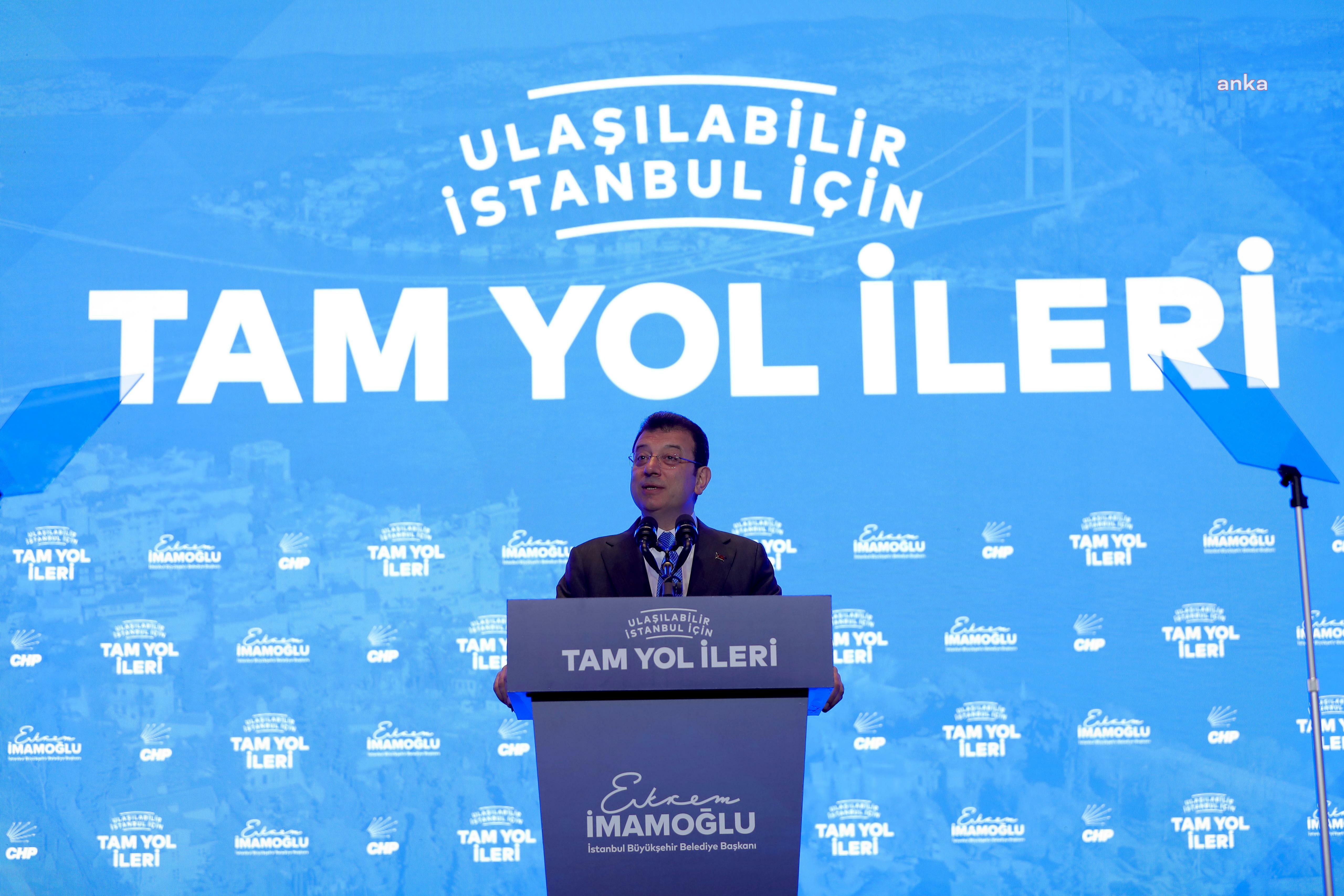 ‘ULAŞILABİLİR İSTANBUL İÇİN TAM YOL İLERİ’ SUNUMUNDA KONUŞAN  İMAMOĞLU: “BU İŞ YAPTIRMAMA ZİHNİYETİNİ, 5 YIL BOYUNCA HER SEFERİNDE MAĞLUP ETTİK”