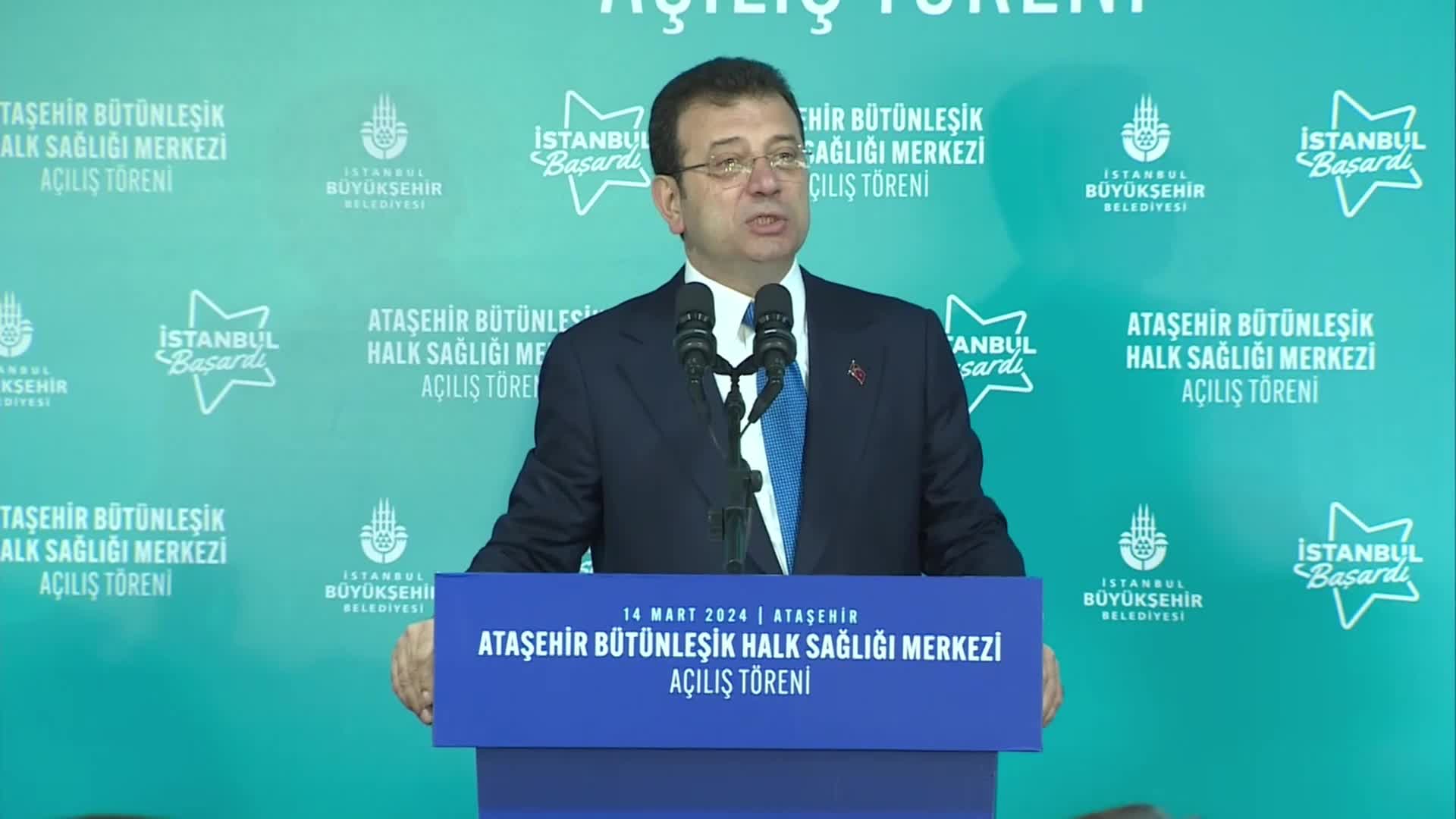 ATAŞEHİR BÜTÜNLEŞİK HALK SAĞLIĞI MERKEZİ HİZMETE AÇAN İMAMOĞLU: “ BÖYLE SEÇİM YAKLAŞIRKEN SAĞLIKLARI BOZULUYOR, SEÇİM BİTTİKTEN SONRA YA BİZ BUNLARI SİYASETEN SÖYLEDİK DİYORLAR”