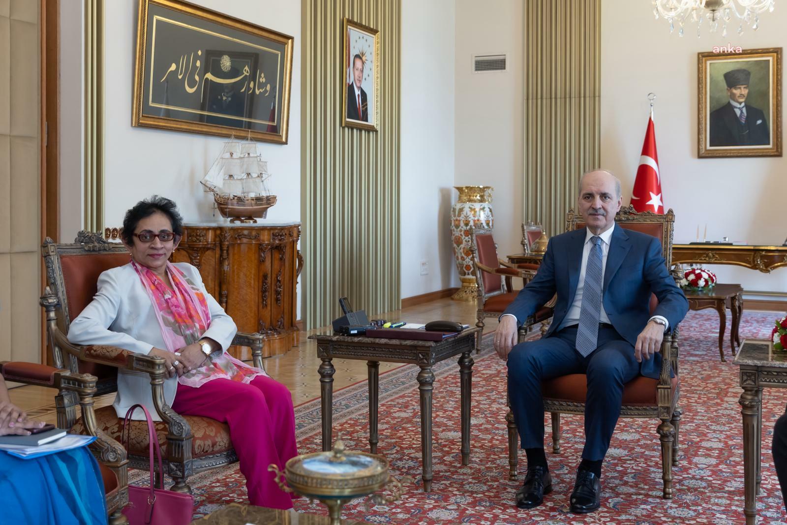 TBMM BAŞKANI KURTULMUŞ, BURKİNA FASO’NUN VE SRİ LANKA’NIN ANKARA BÜYÜKELÇİLERİNİ KABUL ETTİ