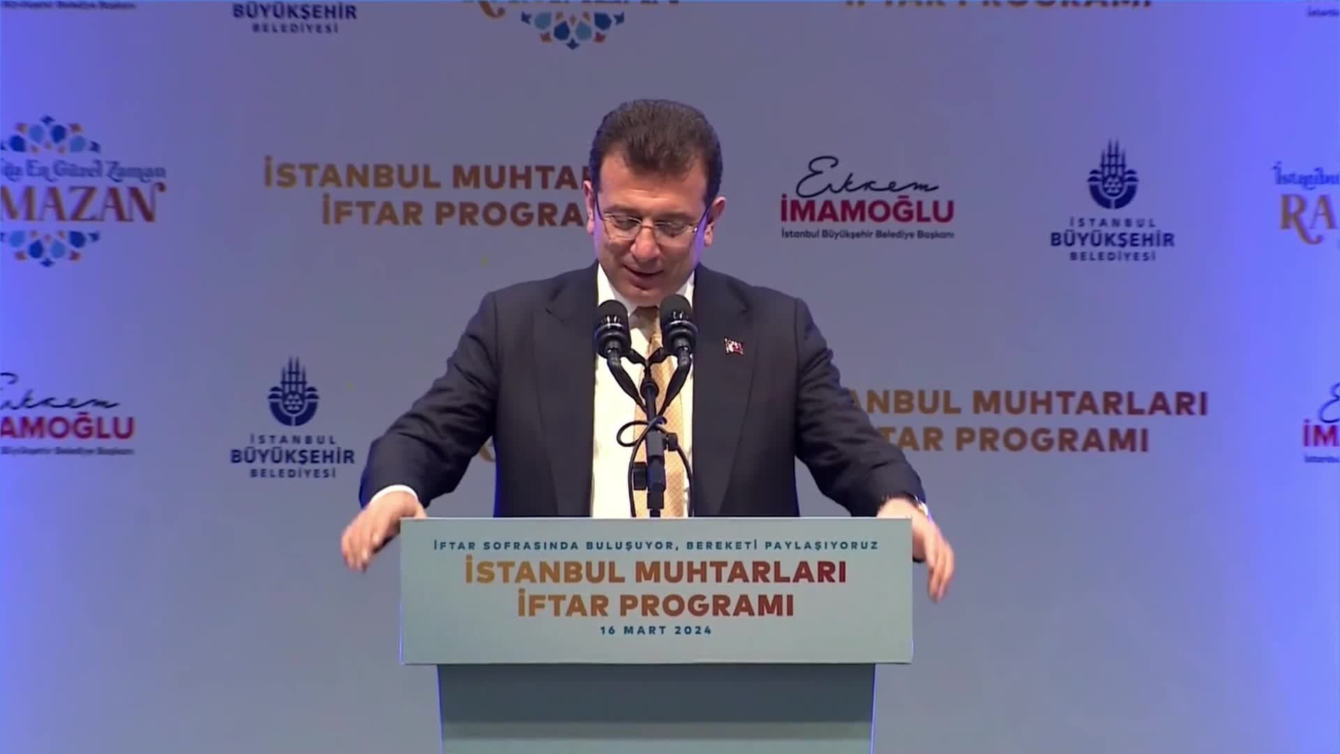 MUHTARLARLA İFTAR YEMEĞİNDE BULUŞAN İMAMOĞLU: “MUHTARLIK MAKAMI DEMOKRATİK SİSTEMİN TEMELİDİR”