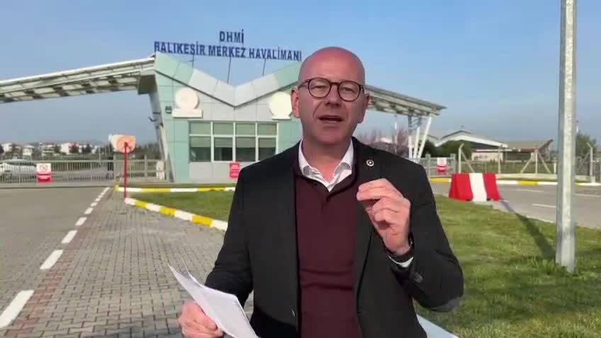 SERKAN SARI, BALIKESİR HAVAALANI'NDA: “YAKLAŞIK 4 YIL OLDU VE BURAYA HİÇBİR YOLCU UÇAĞI İNMEDİ"