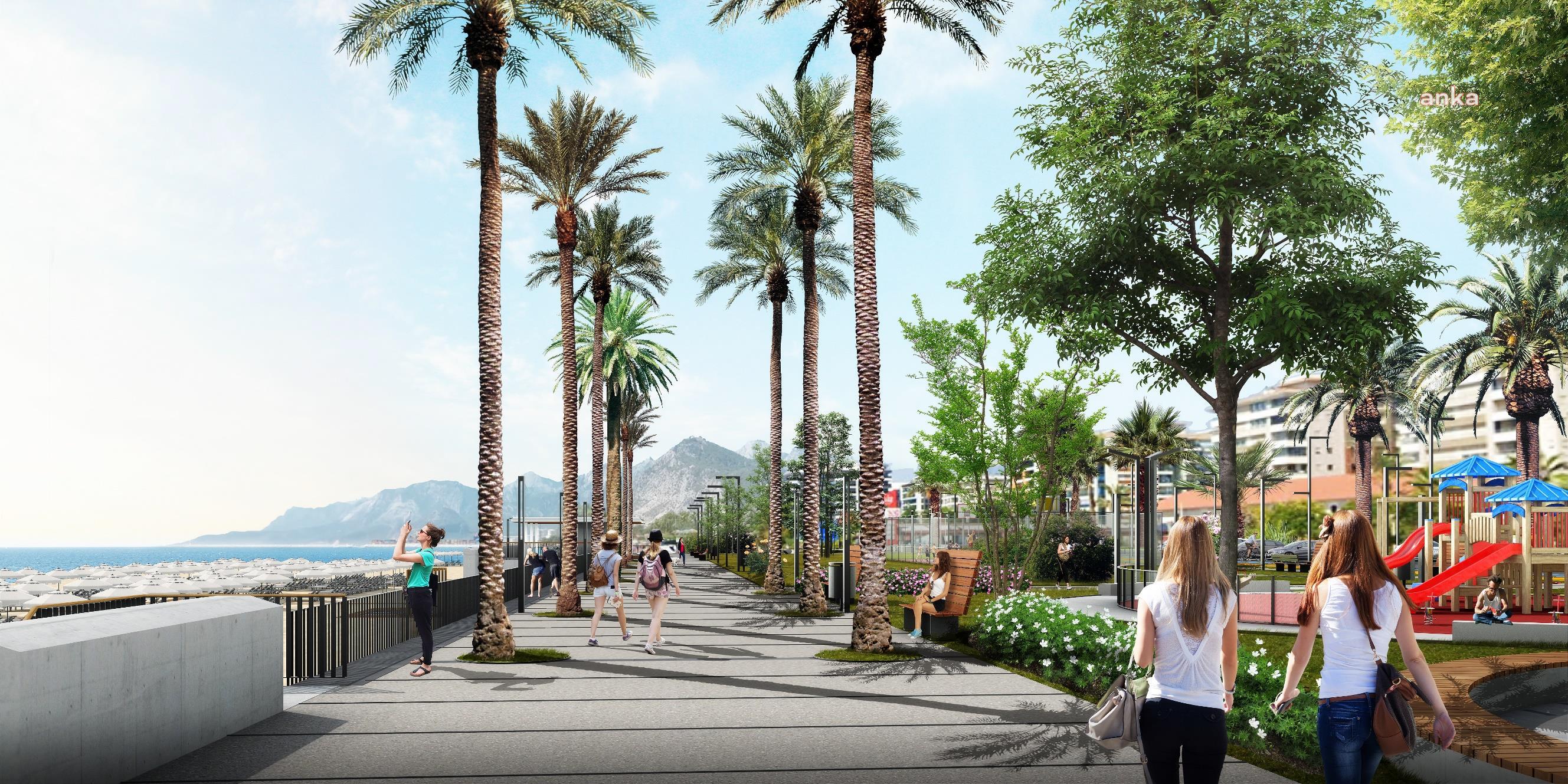 ANTALYA BÜYÜKŞEHİR BELEDİYESİ, KONYAALTI SAHİLİ'NDE ÇEVRE DÜZENLEMESİNİ YAPTIĞI ALANI YARIN HİZMETE AÇIYOR