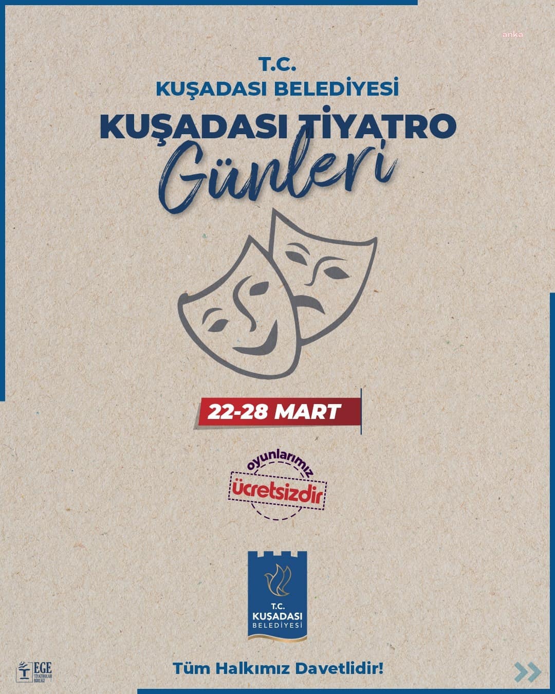 ‘KUŞADASI TİYATRO GÜNLERİ’ 22 MART’TA BAŞLIYOR