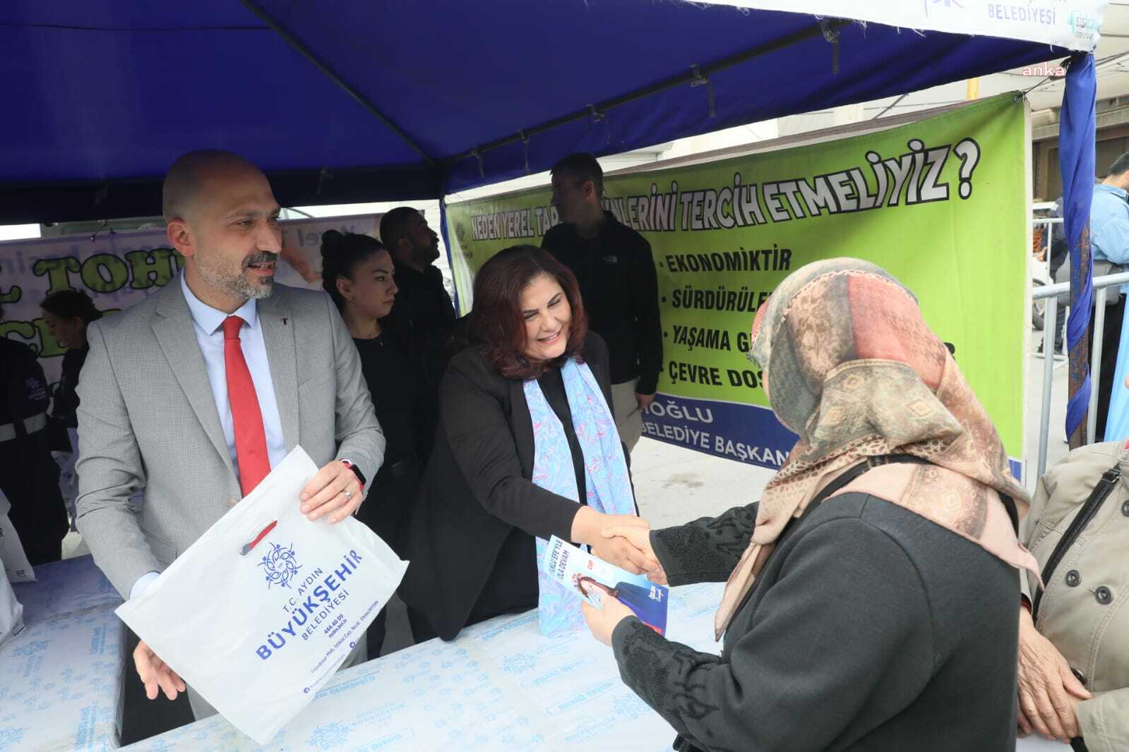 AYDIN BÜYÜKŞEHİR BELEDİYE BAŞKANI ÇERÇİOĞLU, SÖKELİ VATANDAŞLARA YERLİ FİDE DAĞITTI