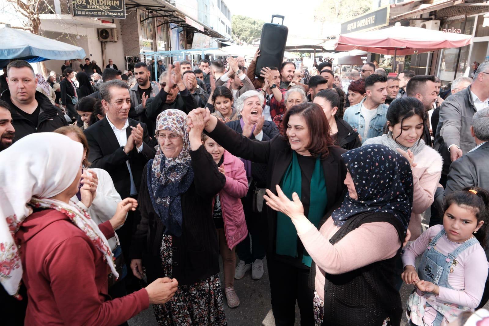 ÖZLEM ÇERÇİOĞLU’NDAN UMURLU’DA PAZAR ZİYARETİ