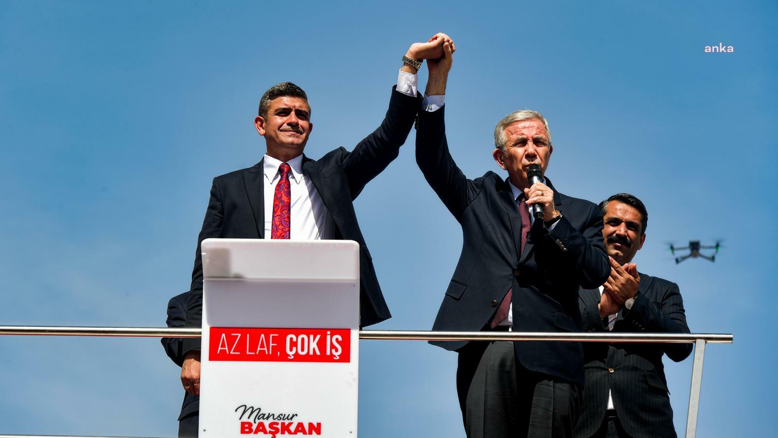 MANSUR YAVAŞ HAYMANA'DA: "30 MAHALLENİN BİZDEN ÖNCEKİ DÖNEM ÇÖZÜLMEYEN SU PROBLEMİNİ ÇÖZDÜK"