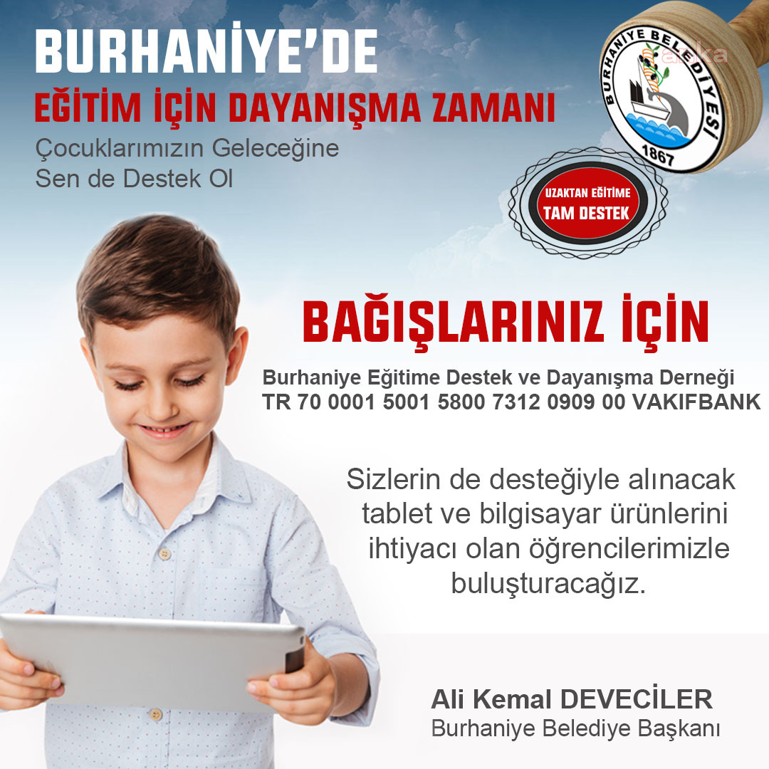 BURHANİYE BELEDİYESİ’NDEN UZAKTAN EĞİTİME DESTEK