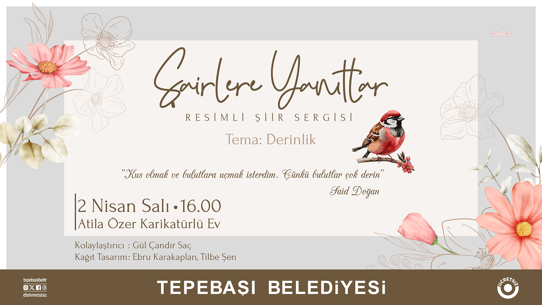 TEPEBAŞI’NDA ‘ŞAİRLERE YANITLAR’ SERGİSİ AÇILIYOR
