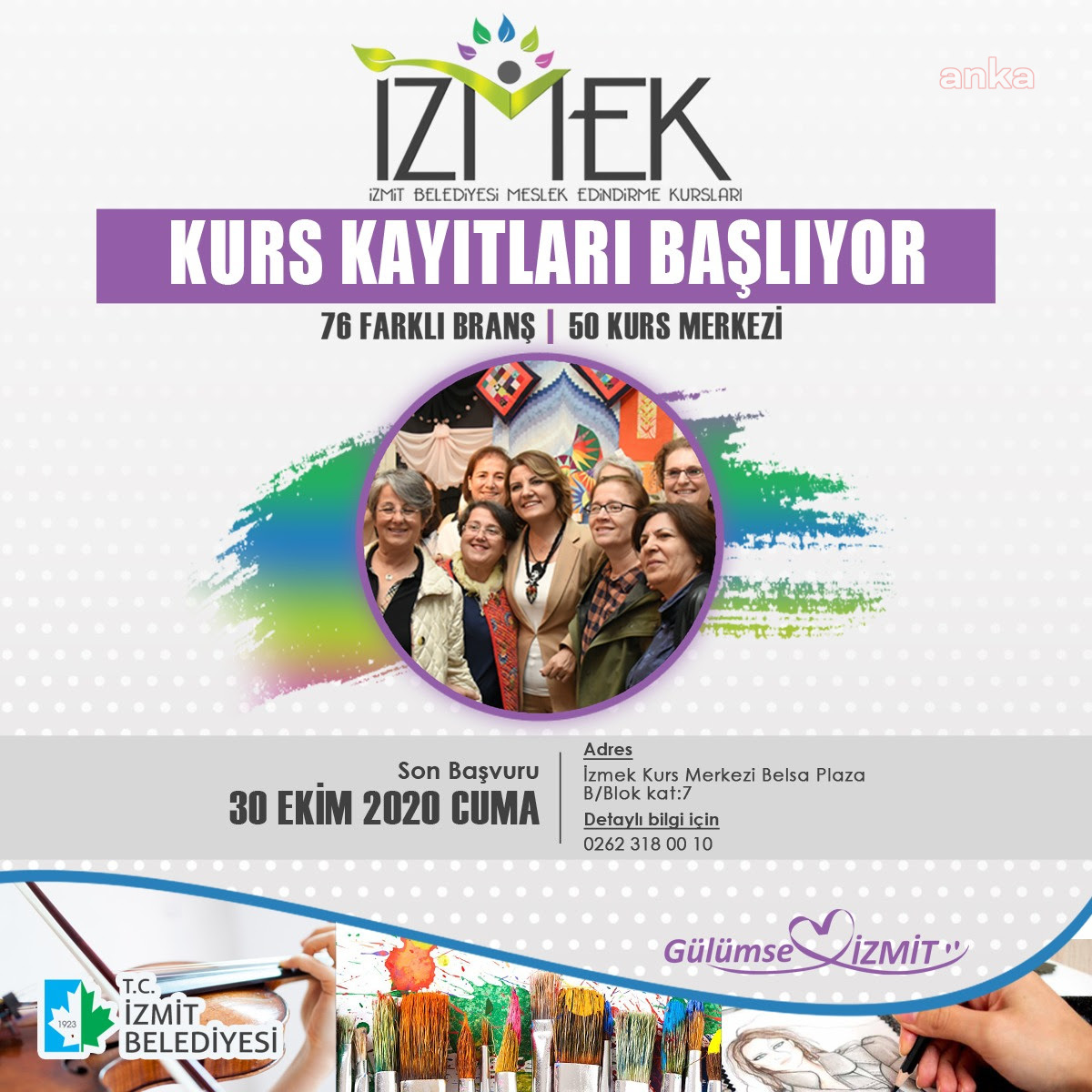 İZMİT BELEDİYESİ MESLEK EDİNDİRME KURSLARI İZMEK'TE KAYITLAR BAŞLADI