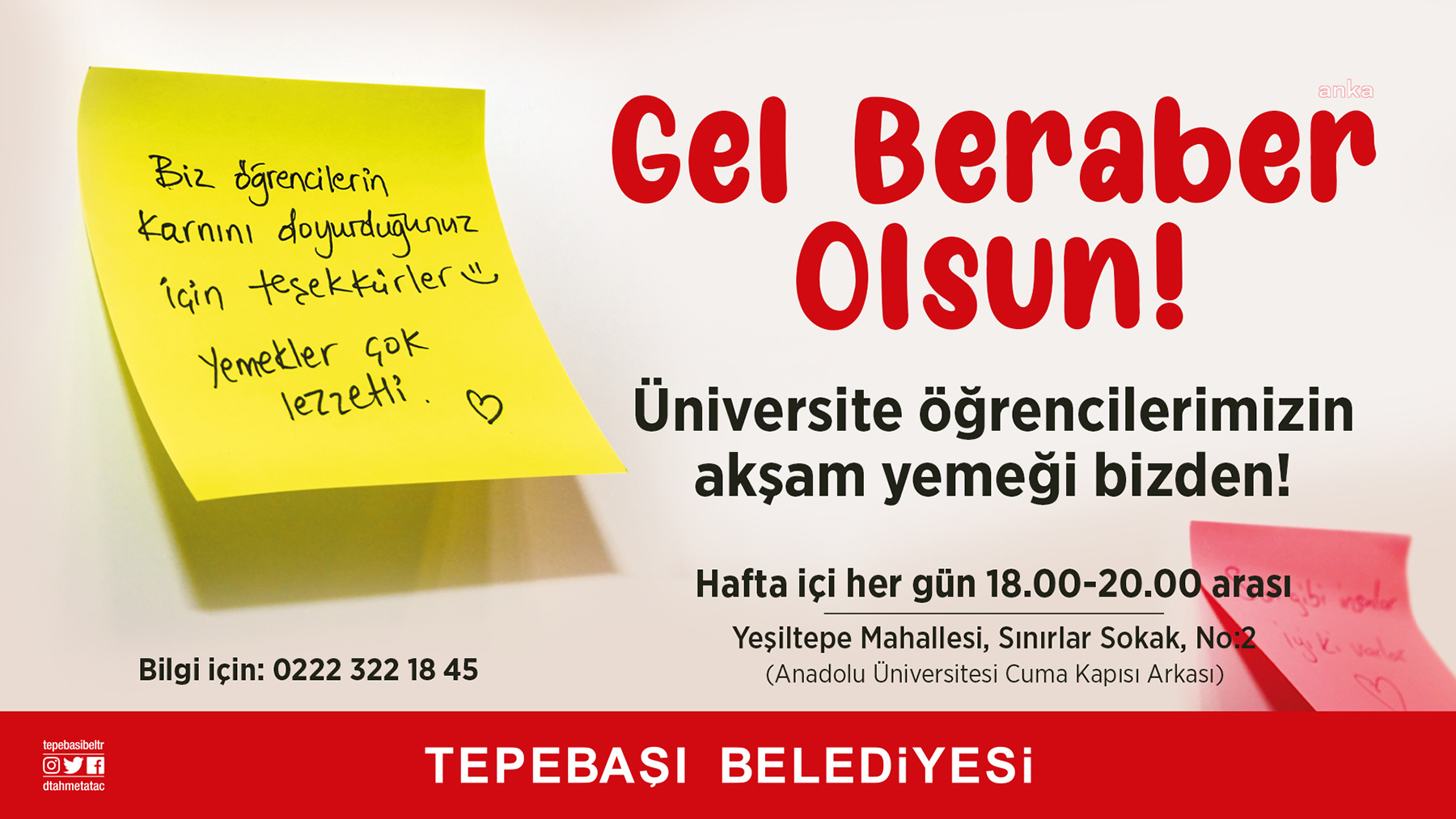 TEPEBAŞI BELEDİYESİ’NİN ÖĞRENCİLERE YEMEK İKRAMI BAYRAMDAN SONRA DEVAM EDECEK