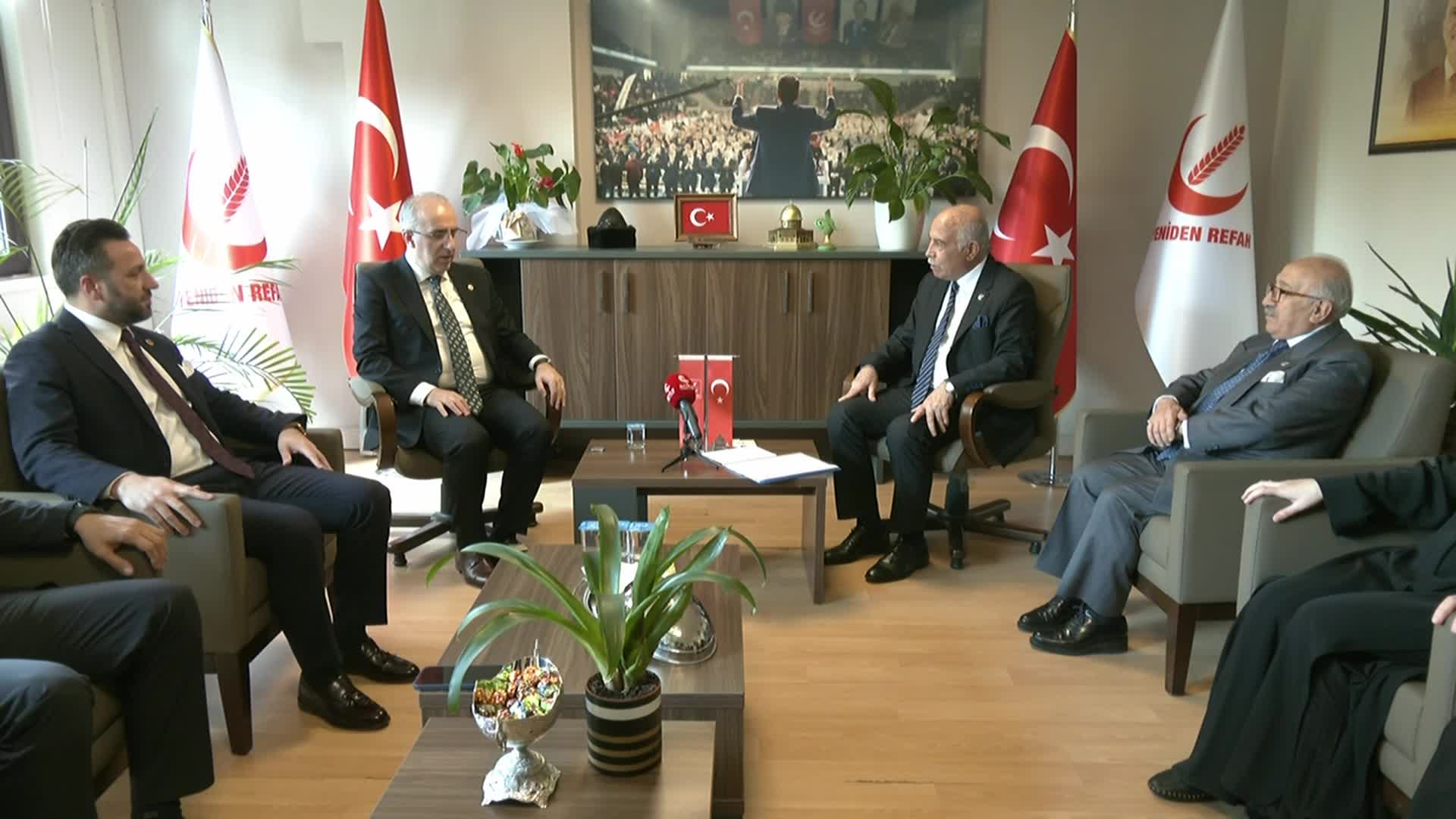 SAADET PARTİSİ'NDEN YRP'YE BAYRAM ZİYARETİ... GÜNDEM İSRAİL'LE TİCARET VE GAZZE'YE SALDIRILARDI