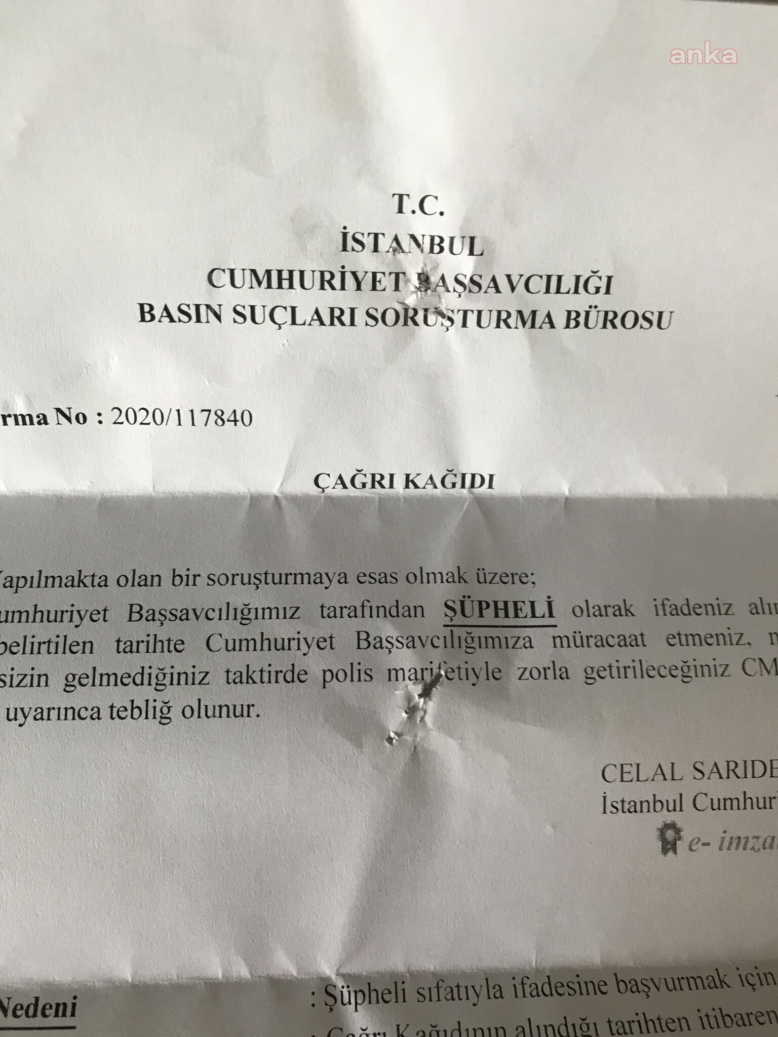 AYŞENUR ARSLAN ‘ŞÜPHELİ’ SIFATIYLA İFADEYE ÇAĞRILDI