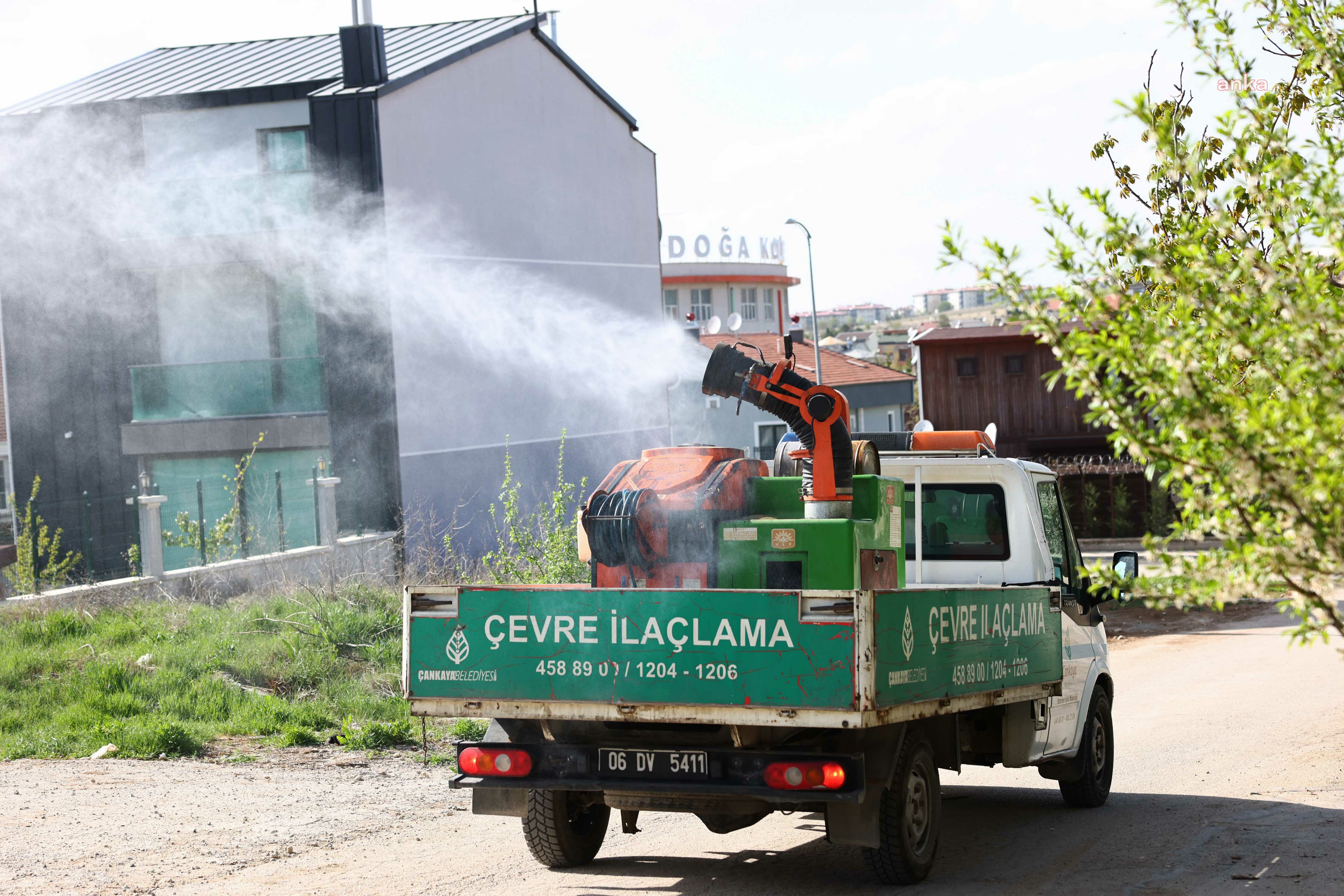 ÇANKAYA BELEDİYESİ, İLAÇLAMA ÇALIŞMALARINA HIZ VERDİ