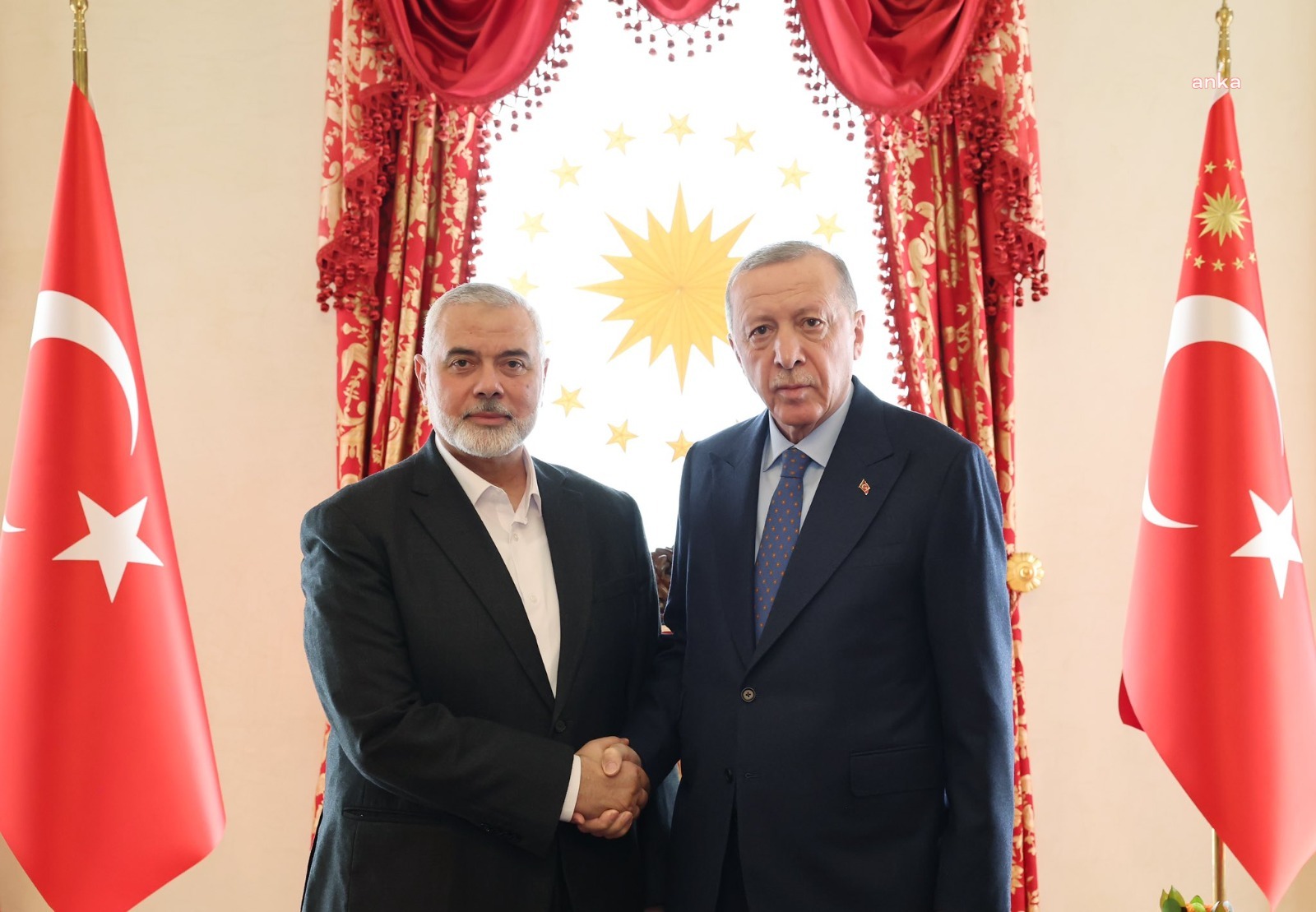 ERDOĞAN, HAMAS SİYASİ BÜRO BAŞKANI HANİYE İLE GÖRÜŞTÜ