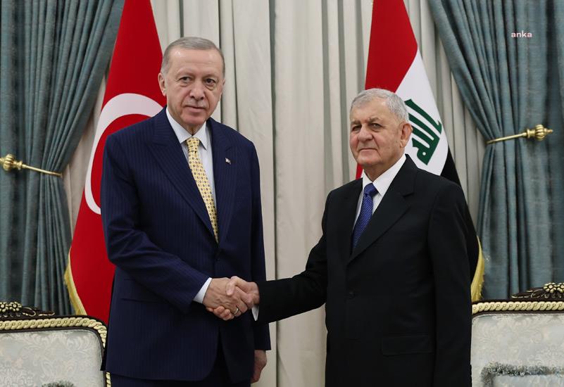 CUMHURBAŞKANI ERDOĞAN, BAĞDAT'TA IRAK CUMHURBAŞKANI REŞİD İLE GÖRÜŞTÜ