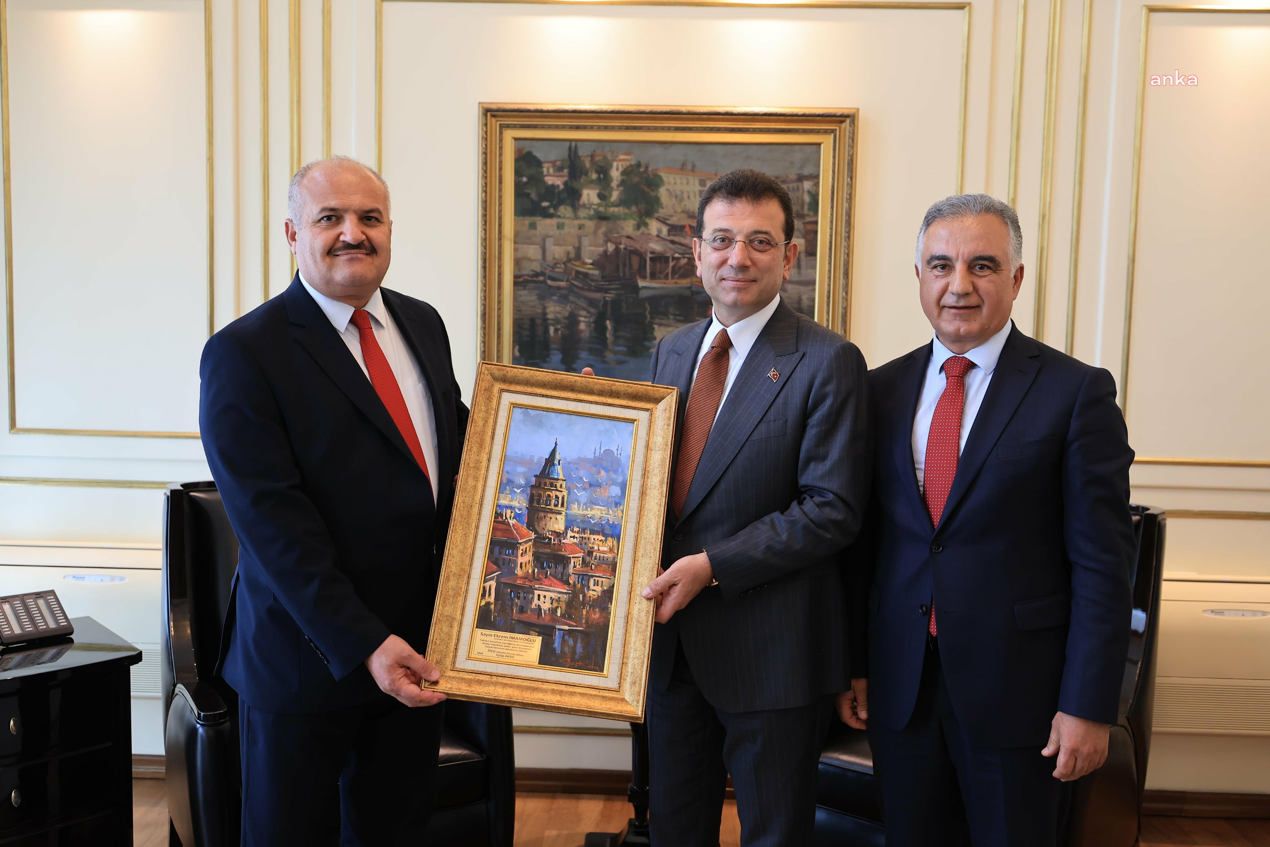 "TAKSİMETRELERİ KURUN, GELİYOR MURAT KURUM" SÖZLERİYLE GÜNDEM OLAN İTEO BAŞKANI EYÜP AKSU İMAMOĞLU’NU ZİYARET ETTİ