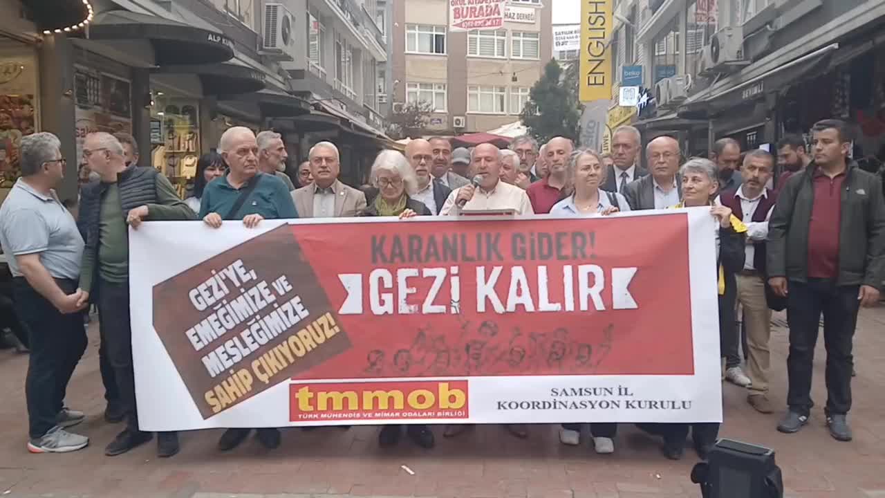 TMMOB SAMSUN ŞUBESİ: "GEZİ TUTUKLULARI, HALKIN ÇIKARLARINI SAVUNDUKLARI İÇİN CEZAEVİNDELER"