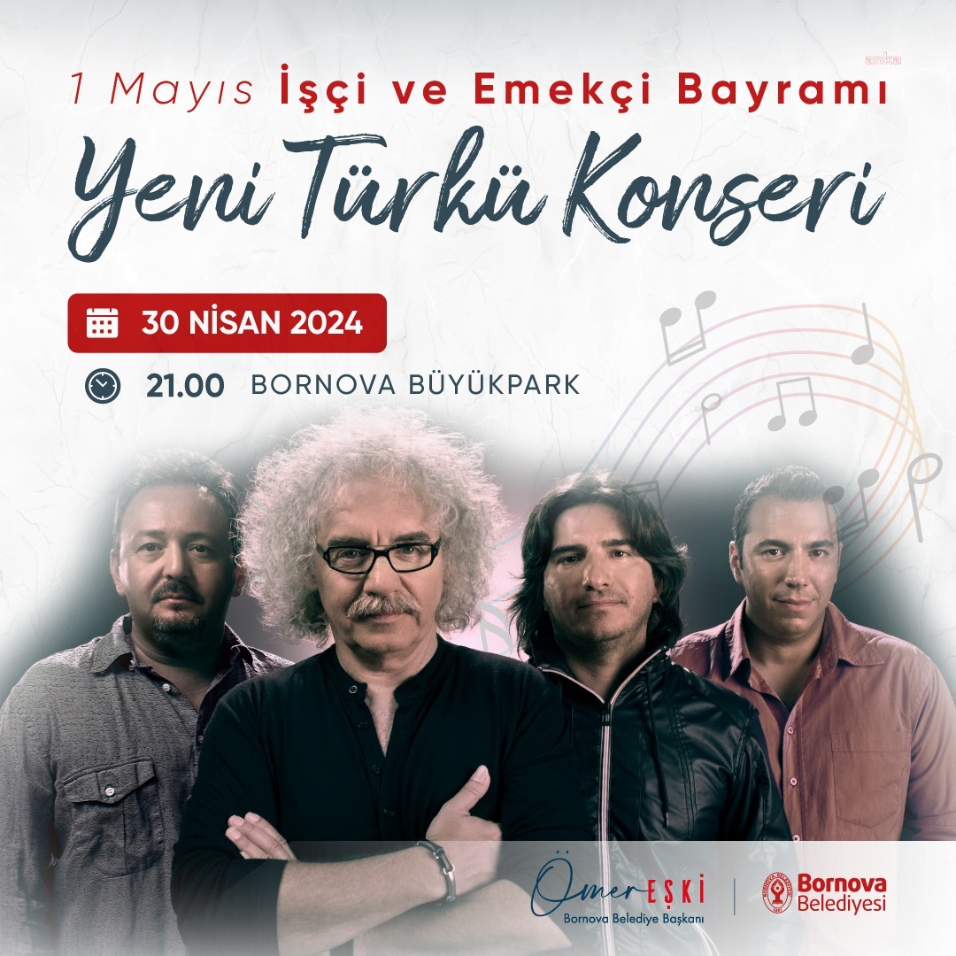 BORNOVALILAR, 1 MAYIS’I YENİ TÜRKÜ KONSERİYLE KUTLAYACAK
