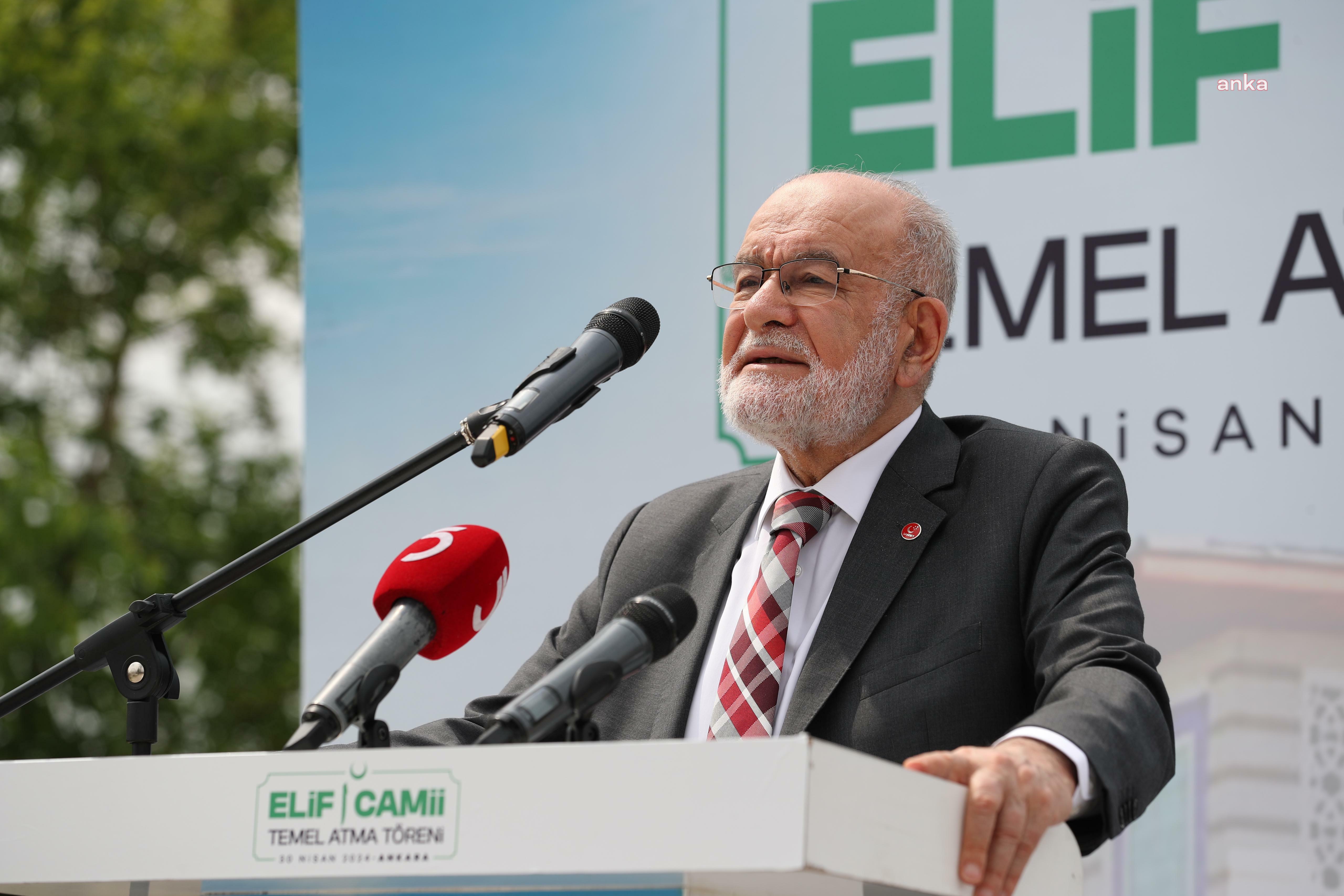 TEMEL KARAMOLLAOĞLU, ELİF CAMİİ TEMEL ATMA TÖRENİ'NE KATILDI