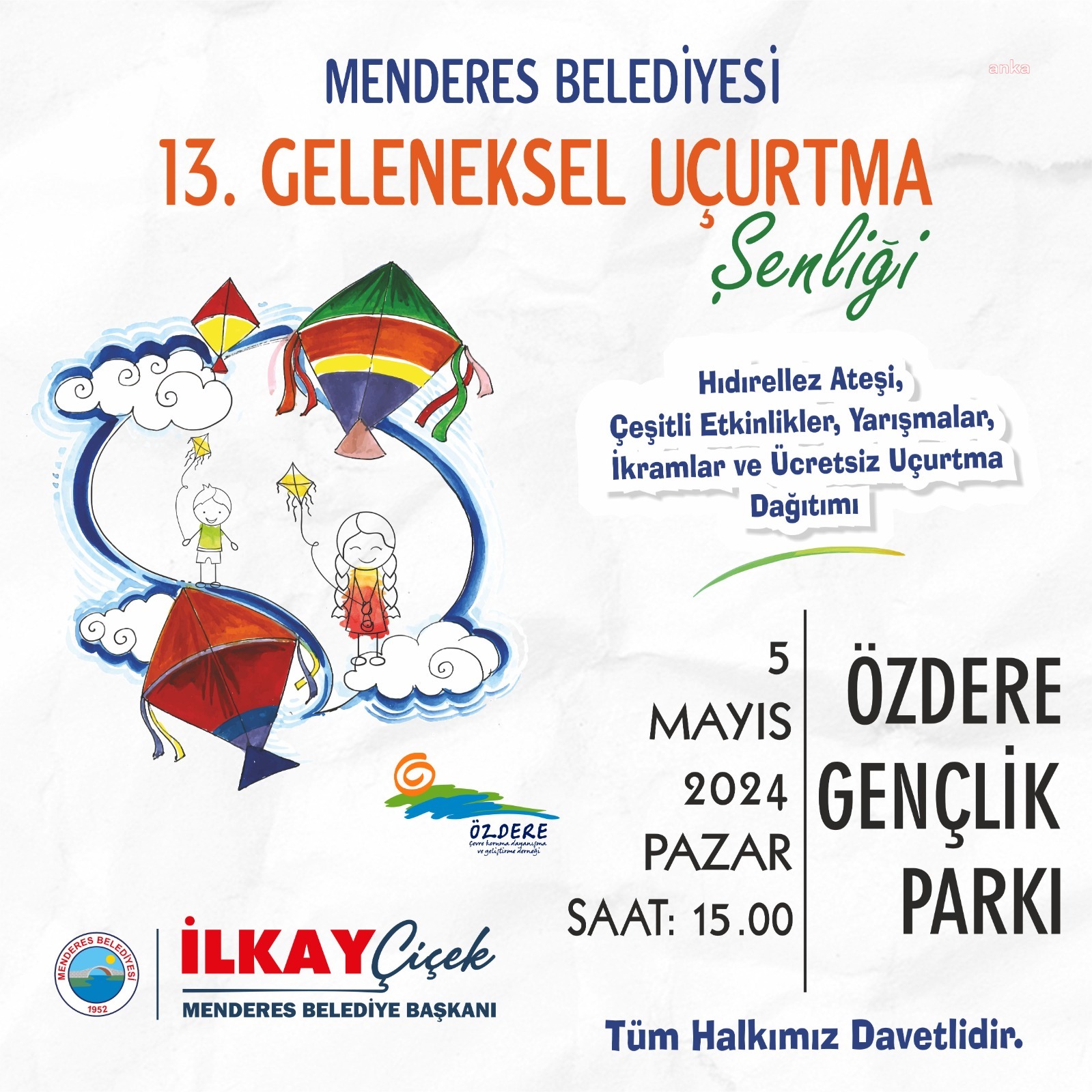 MENDERES SEMALARI UÇURTMALARLA RENGARENK OLACAK