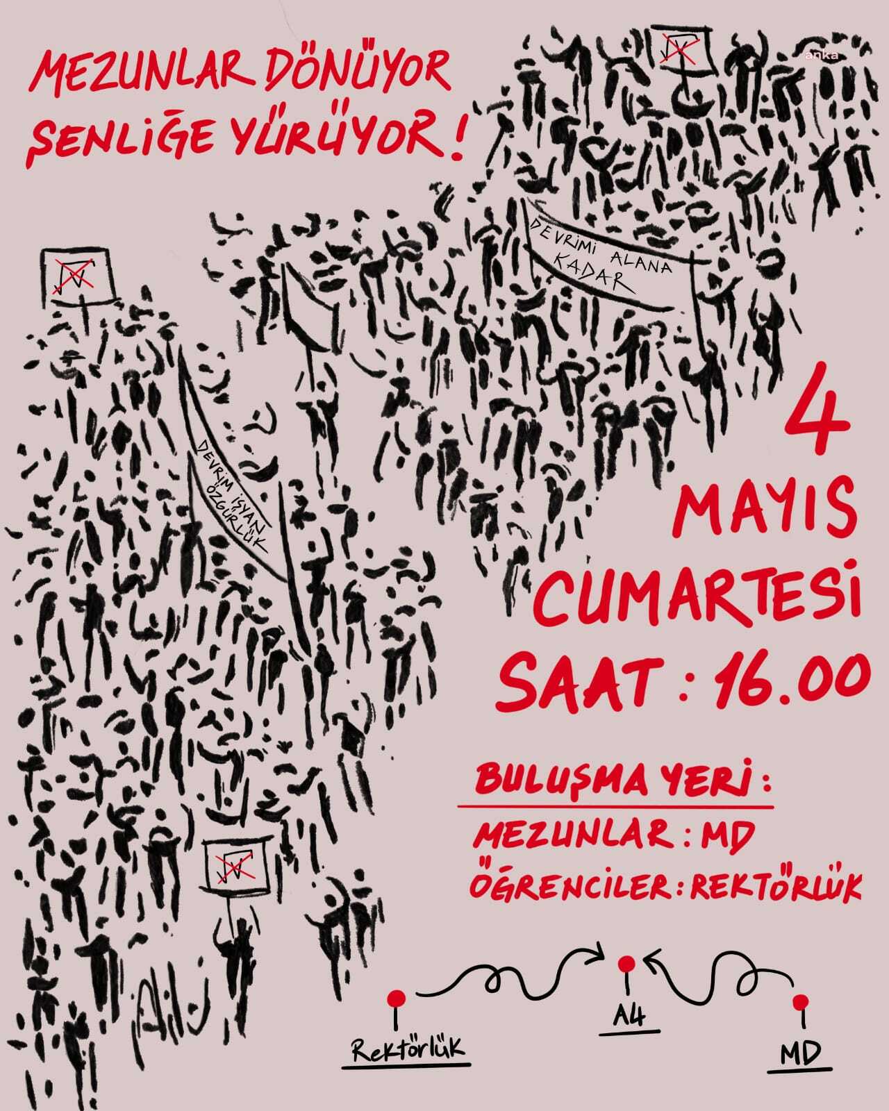 ODTÜ'DE BAHAR ŞENLİĞİ İÇİN "DEVRİM STADYUMU" NÖBETİ 9. GÜNÜNDE