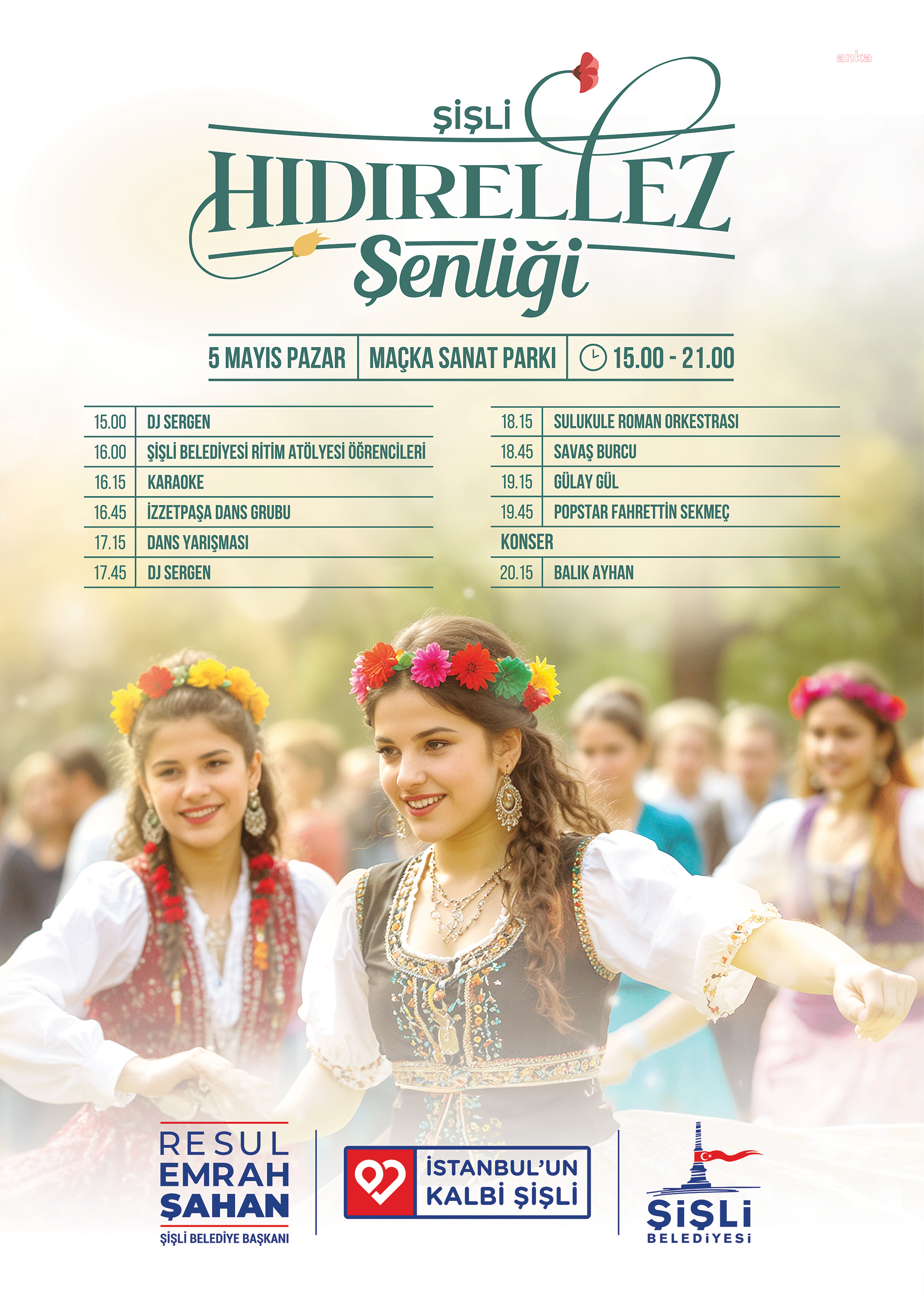 HIDIRELLEZ, KASIMPAŞA, MAÇKA VE KALAMIŞ'TA ŞENLİK HAVASINDA KUTLANACAK