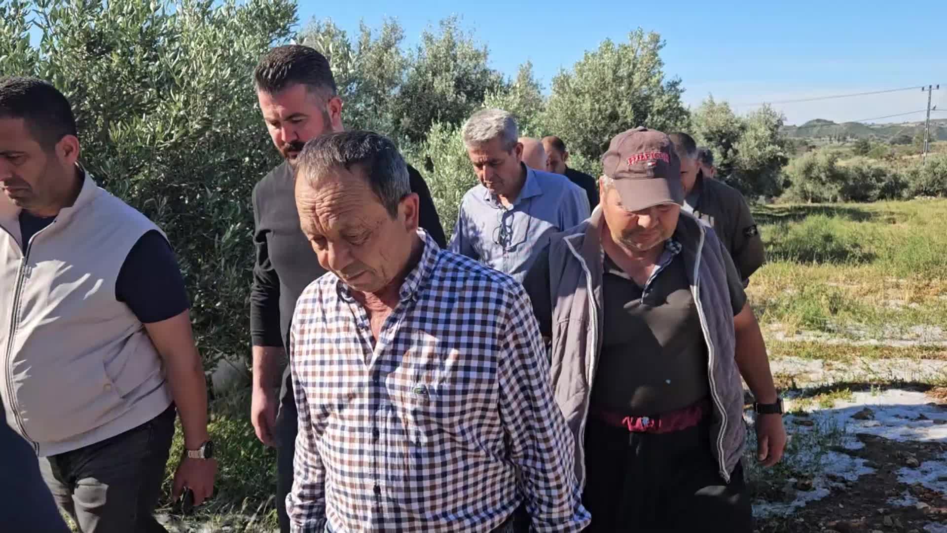 MANAVGAT BELEDİYE BAŞKANI KARA, DOLUDAN ZARAR GÖREN BÖLGELERDE İNCELEME YAPTI
