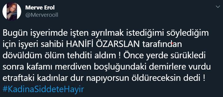 KADIN GÜZELLİK MERKEZİNDE KADINA ŞİDDET