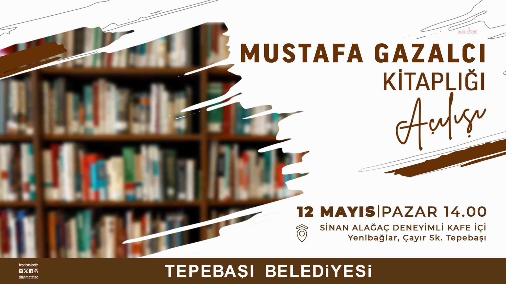 TEPEBAŞI BELEDİYESİ, MUSTAFA GAZALCI KİTAPLIĞI'NI HİZMETE AÇIYOR