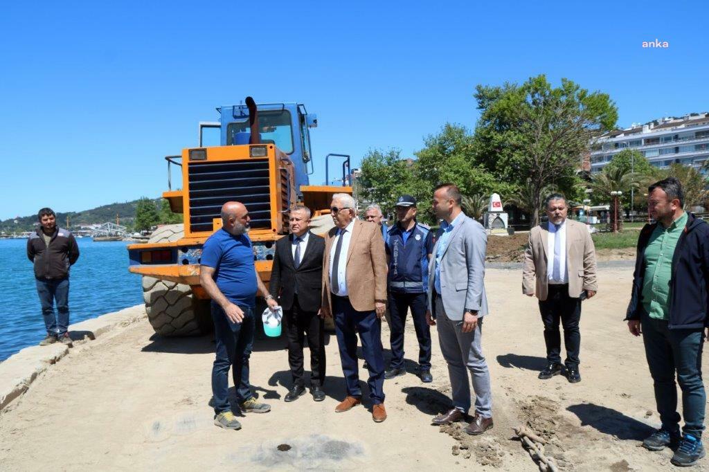 KARADENİZ EREĞLİ BELEDİYE BAŞKANI POSBIYIK, SAHİLDEKİ DÜZENLEME ÇALIŞMALARINI İNCELEDİ