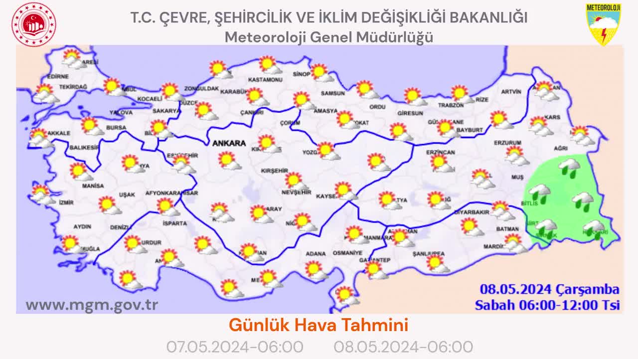 METEOROLOJİ GENEL MÜDÜRLÜĞÜ: HAVA SICAKLIĞI 2-4 DERECE ARTACAK