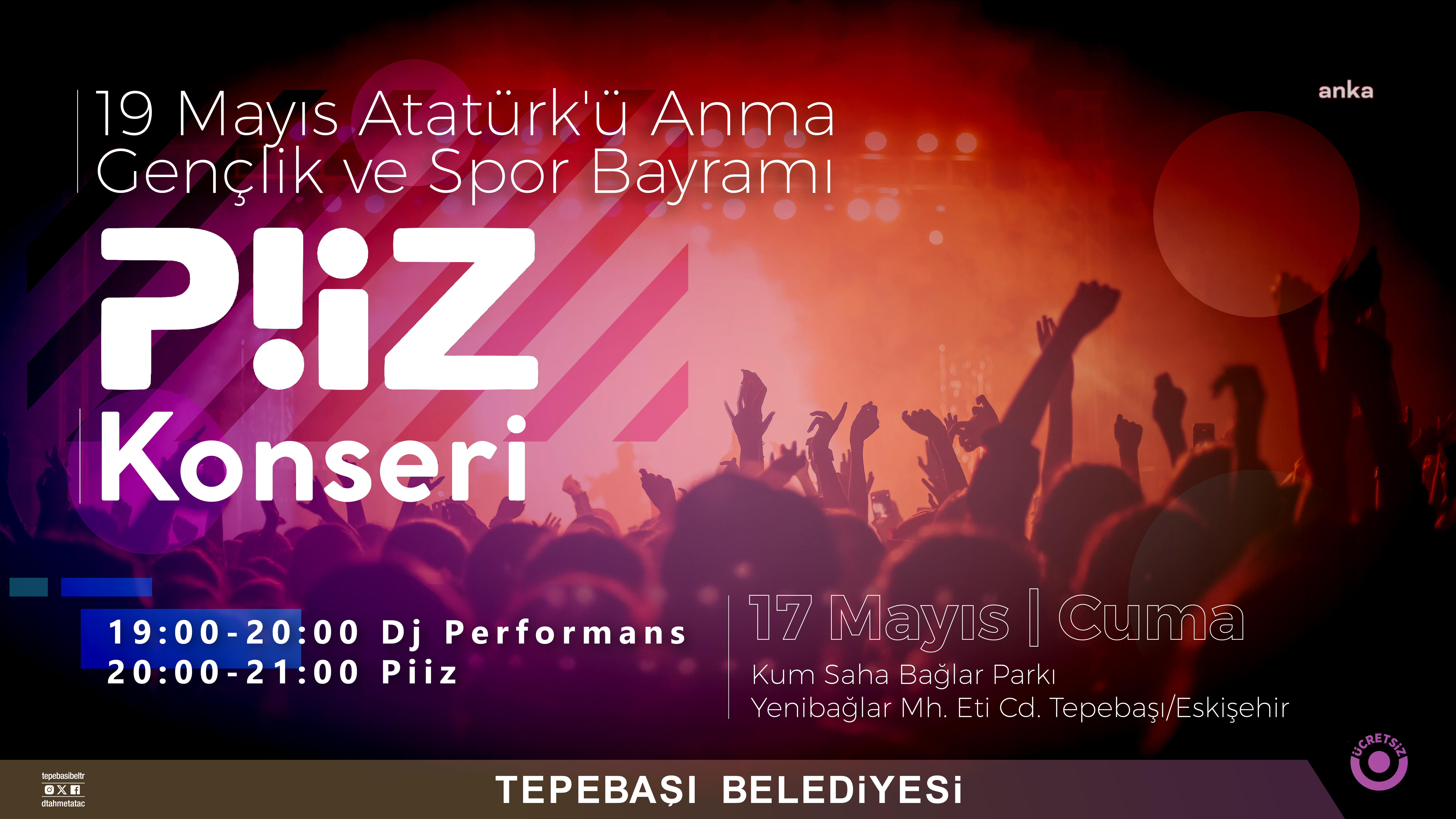 TEPEBAŞI’NDA 19 MAYIS COŞKUSU, ‘PİİZ’ KONSERİ İLE TAÇLANACAK