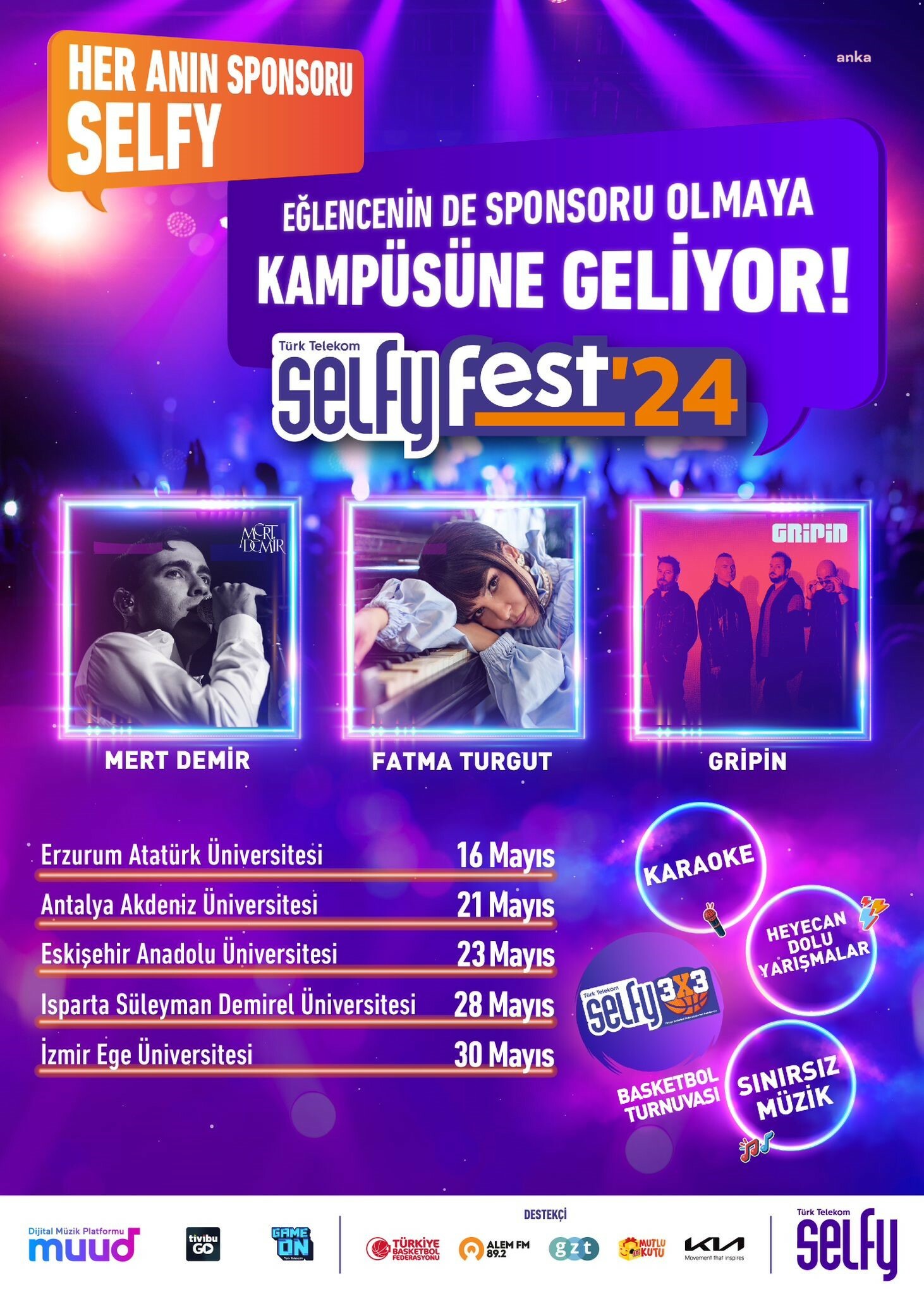TÜRK TELEKOM’UN GENÇLİK MARKASI ‘SELFY’ İLE KAMPÜSLERDE FESTİVAL COŞKUSU BAŞLIYOR