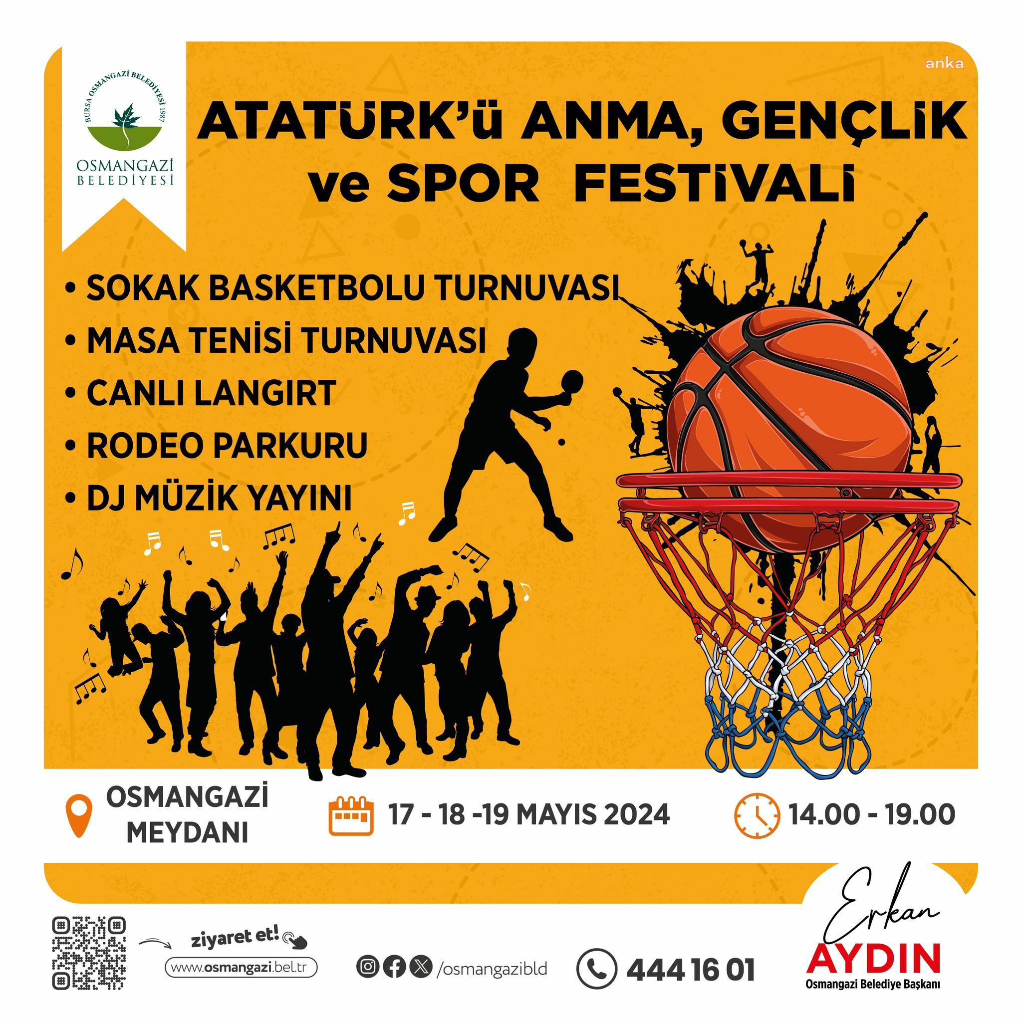 OSMANGAZİ’DE 19 MAYIS, ‘GENÇLİK VE SPOR ŞÖLENİ’ İLE KUTLANACAK