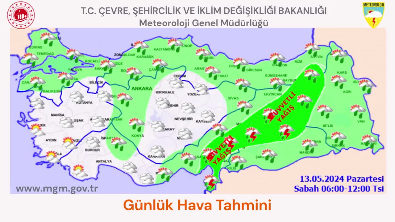 METEOROLOJİ'DEN 16 İL İÇİN KUVVETLİ YAĞIŞ UYARISI