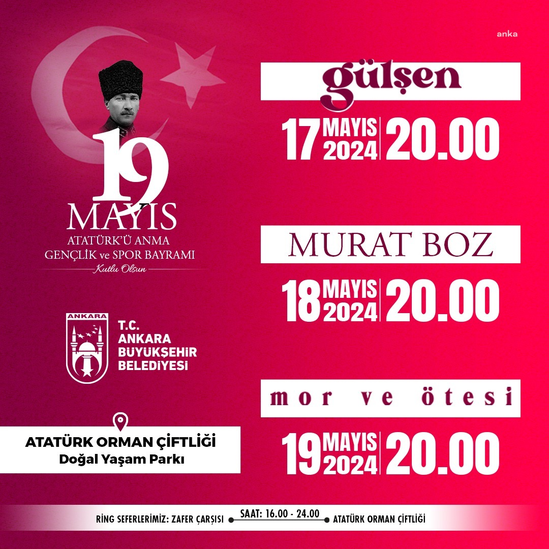 BAŞKENTLİLER 19 MAYIS'I SEVİLEN SANATÇILARLA KUTLAYACAK