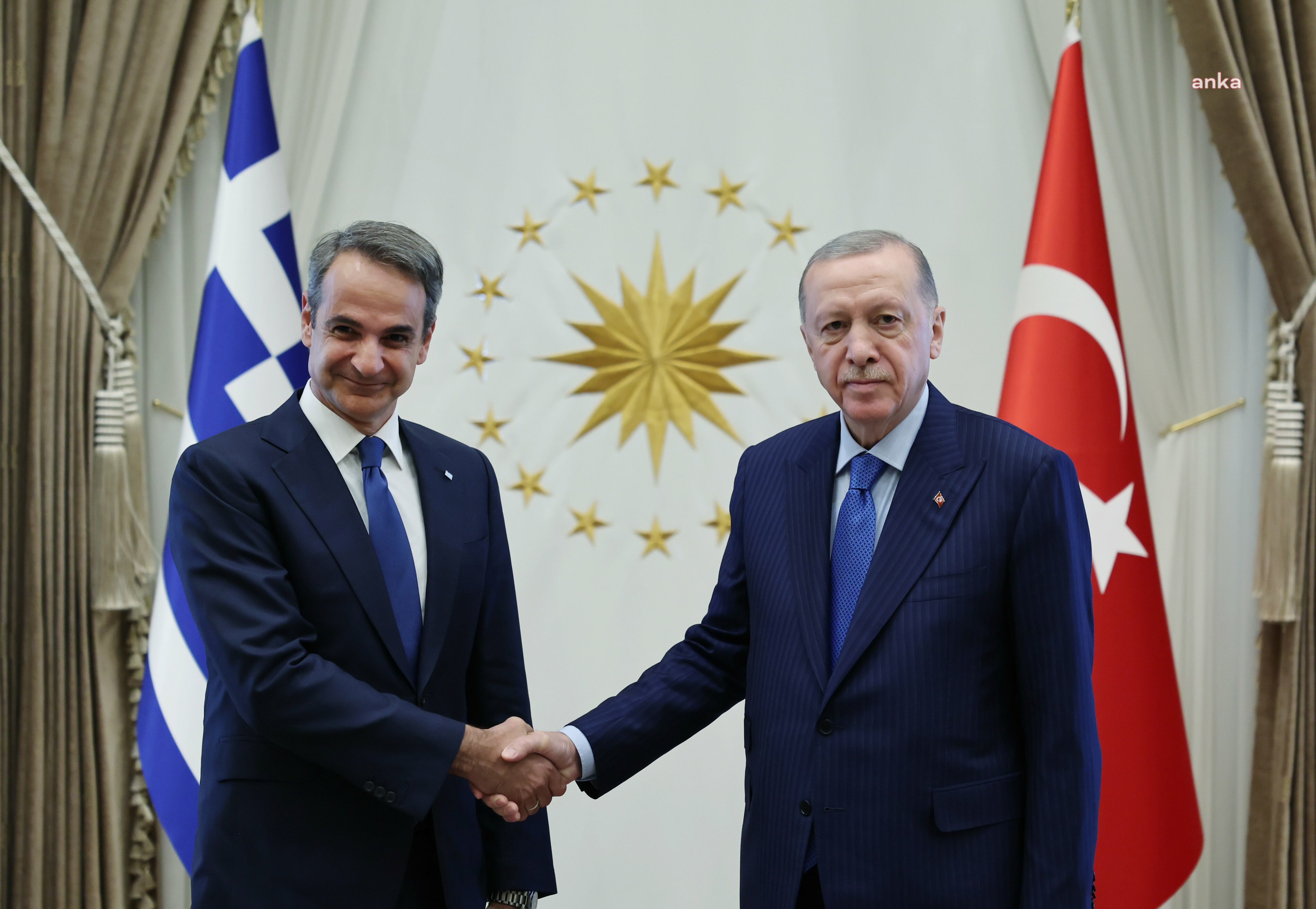 YUNANİSTAN BAŞBAKANI MİÇOTAKİS, CUMHURBAŞKANI ERDOĞAN İLE GÖRÜŞMEK ÜZERE ANKARA'YA GELDİ