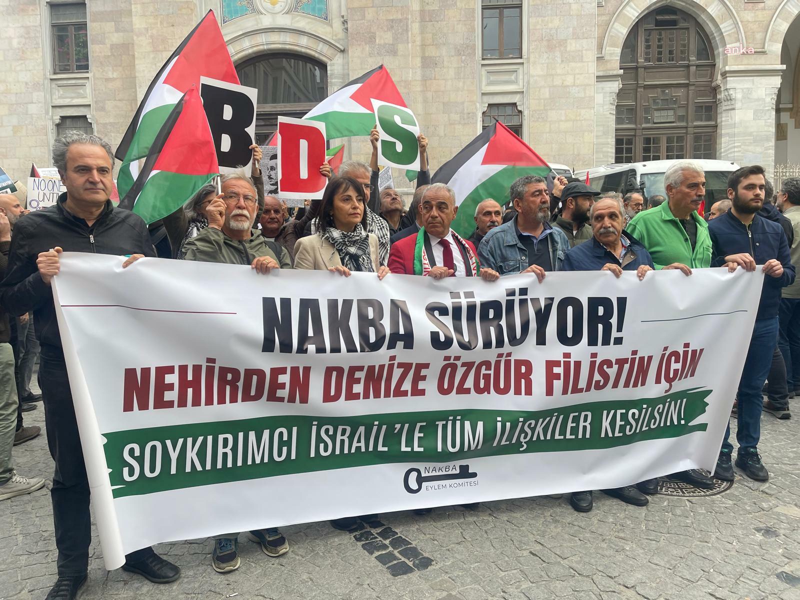 NAKBA'NIN YIL DÖNÜMÜNDE İSTANBUL'DA FİLİSTİN HALKIYLA DAYANIŞMA YÜRÜYÜŞÜ