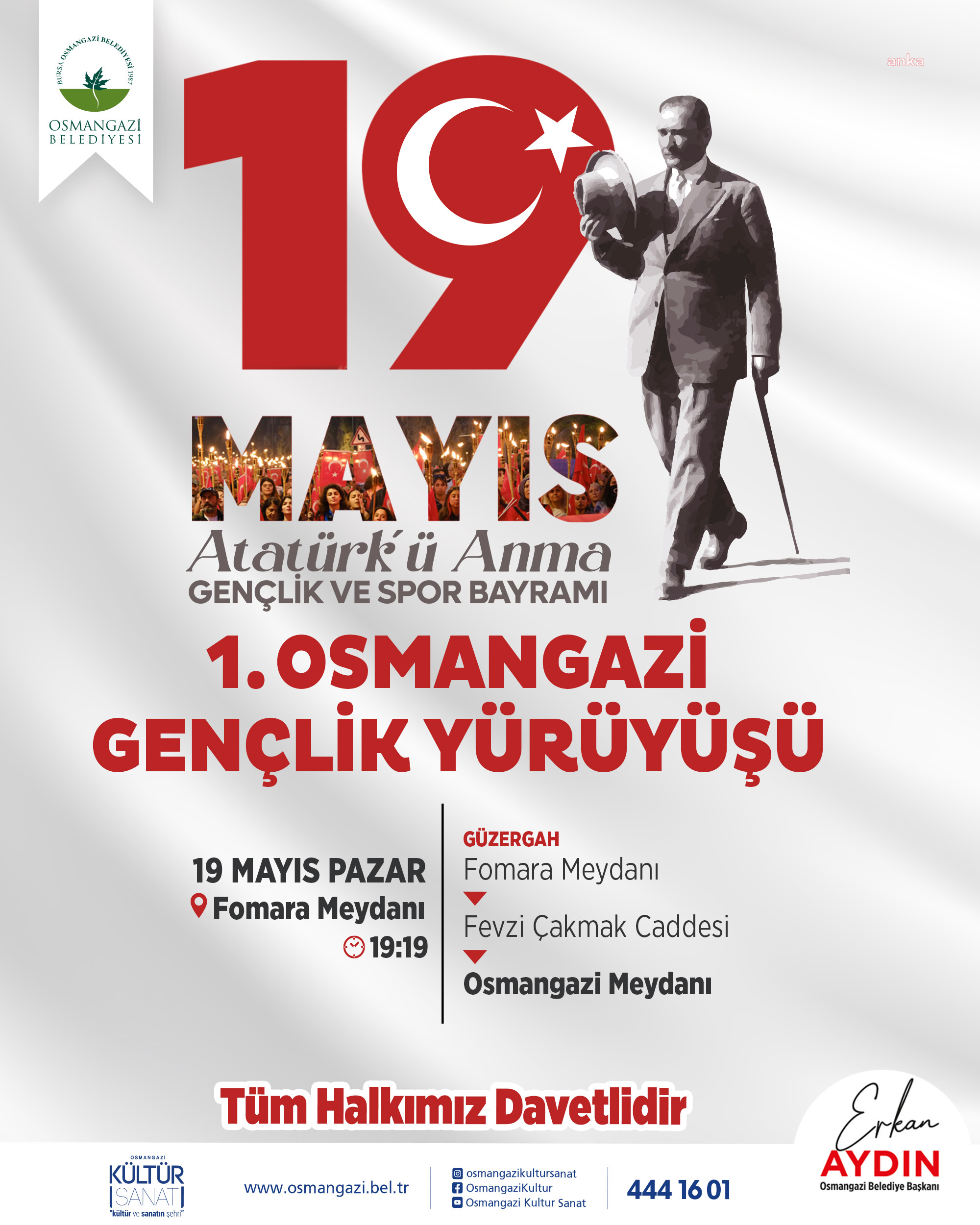 HALUK LEVENT, OSMANGAZİLİLERİN 19 MAYIS COŞKUSUNA ORTAK OLACAK