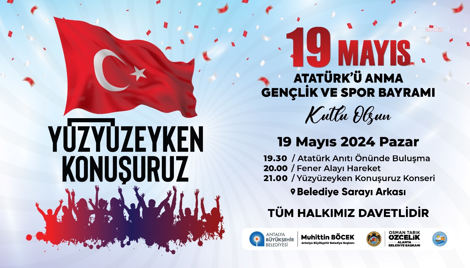 ANTALYA’YI 19 MAYIS COŞKUSU SARACAK