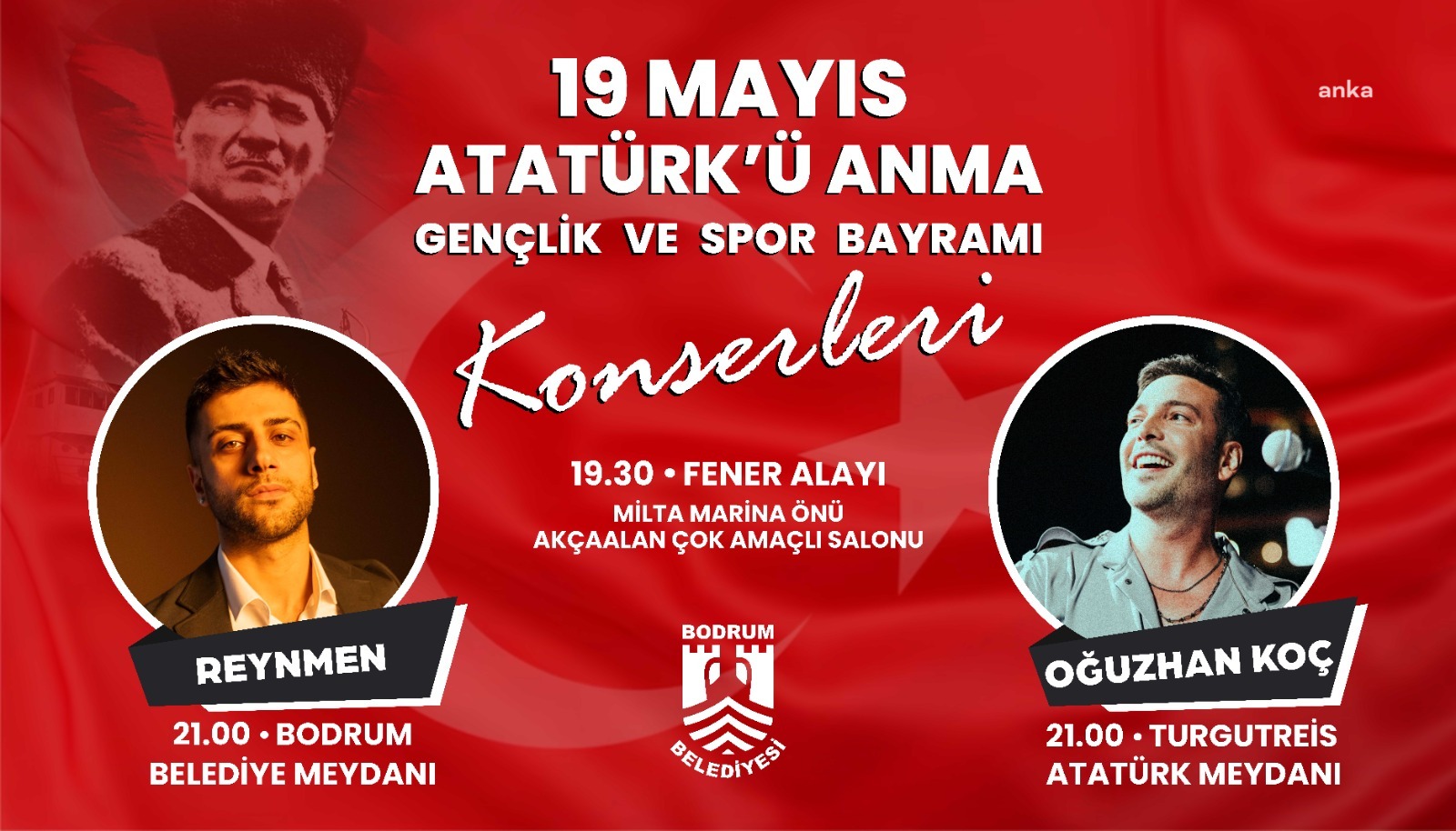 19 MAYIS BODRUM’DA COŞKUYLA KUTLANACAK