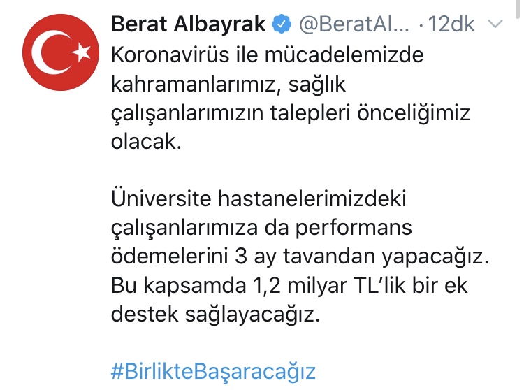ALBAYRAK: 1,2 MİLYARLIK EK DESTEK SAĞLAYACAĞIZ