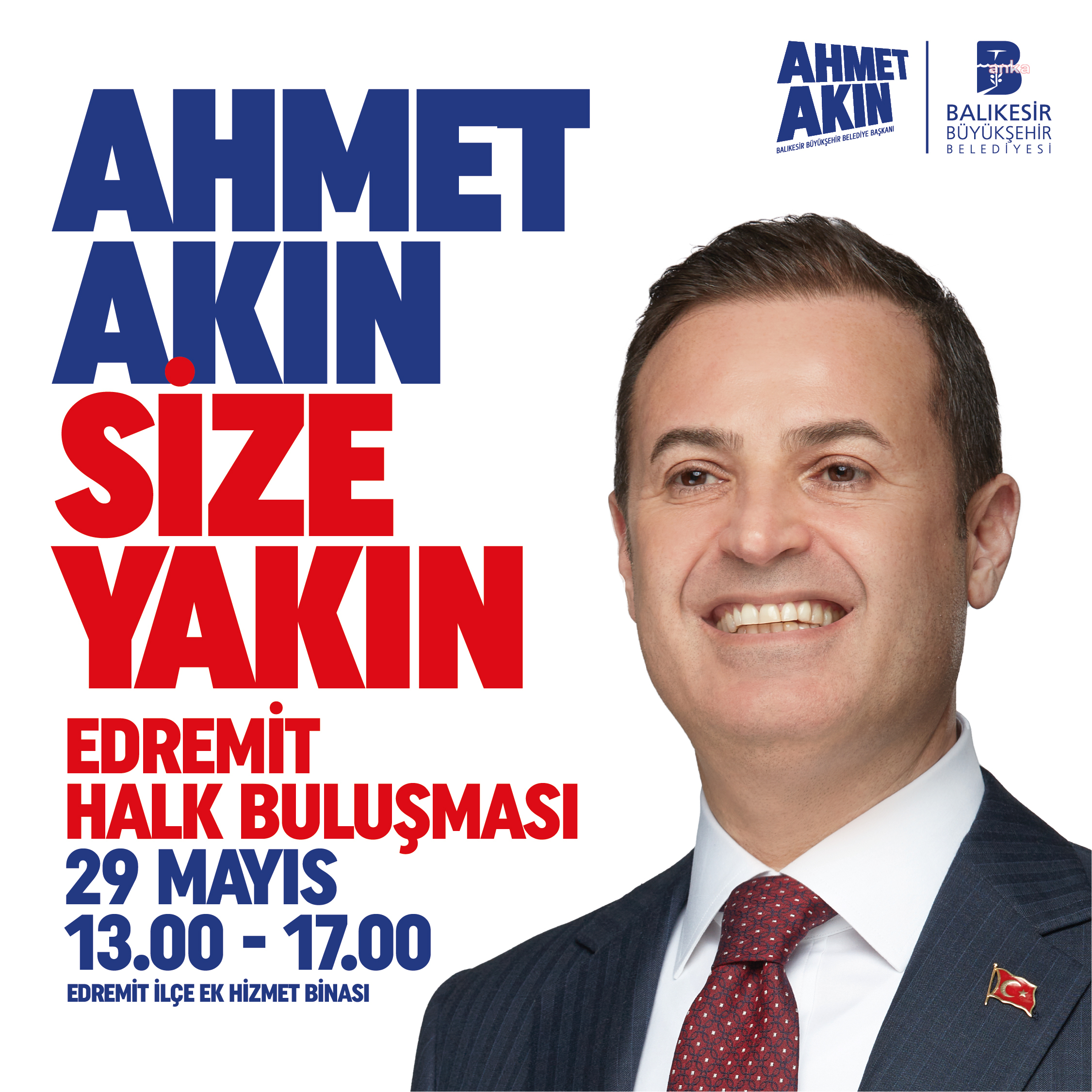 Balıkesir Büyükşehir Belediye Başkanı Akın, Edremitlilerle buluşacak