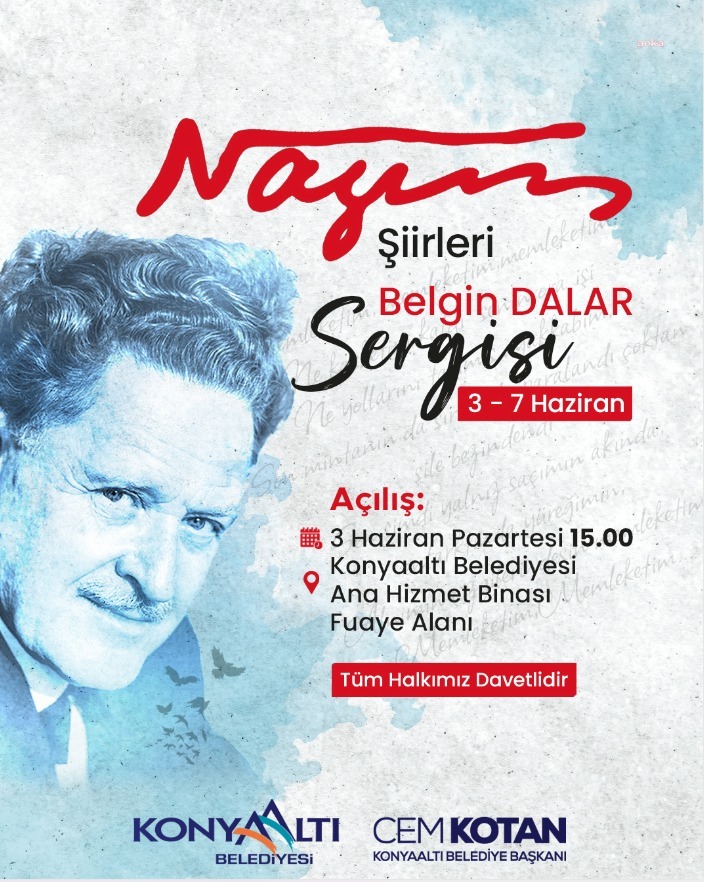 Konyaaltı Belediyesi'nden 'Nazım Hikmet Şiirleri Sergisi'