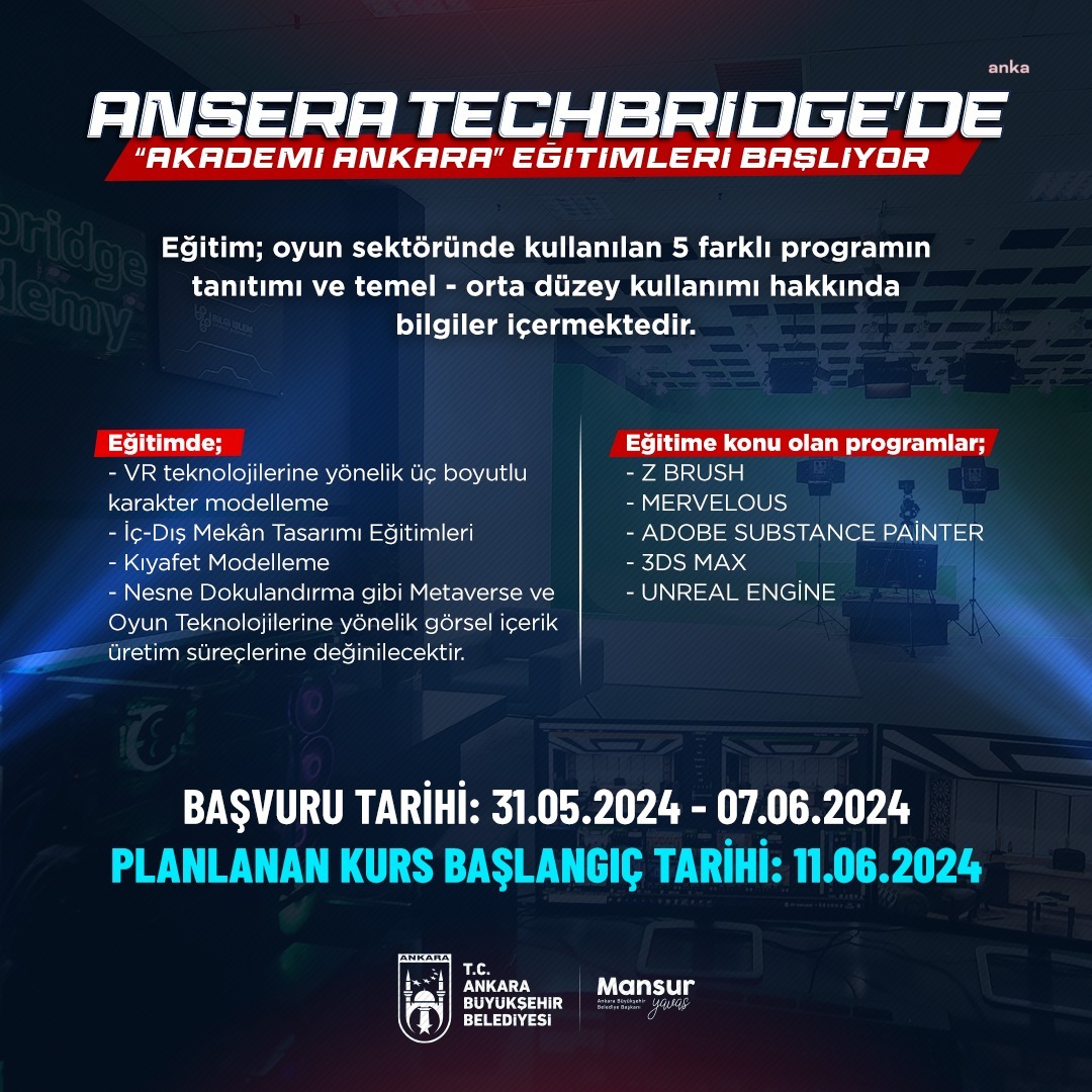 Ankara Büyükşehir'in Ansera Techbridge’de “Akademi Ankara” eğitimleri başlıyor