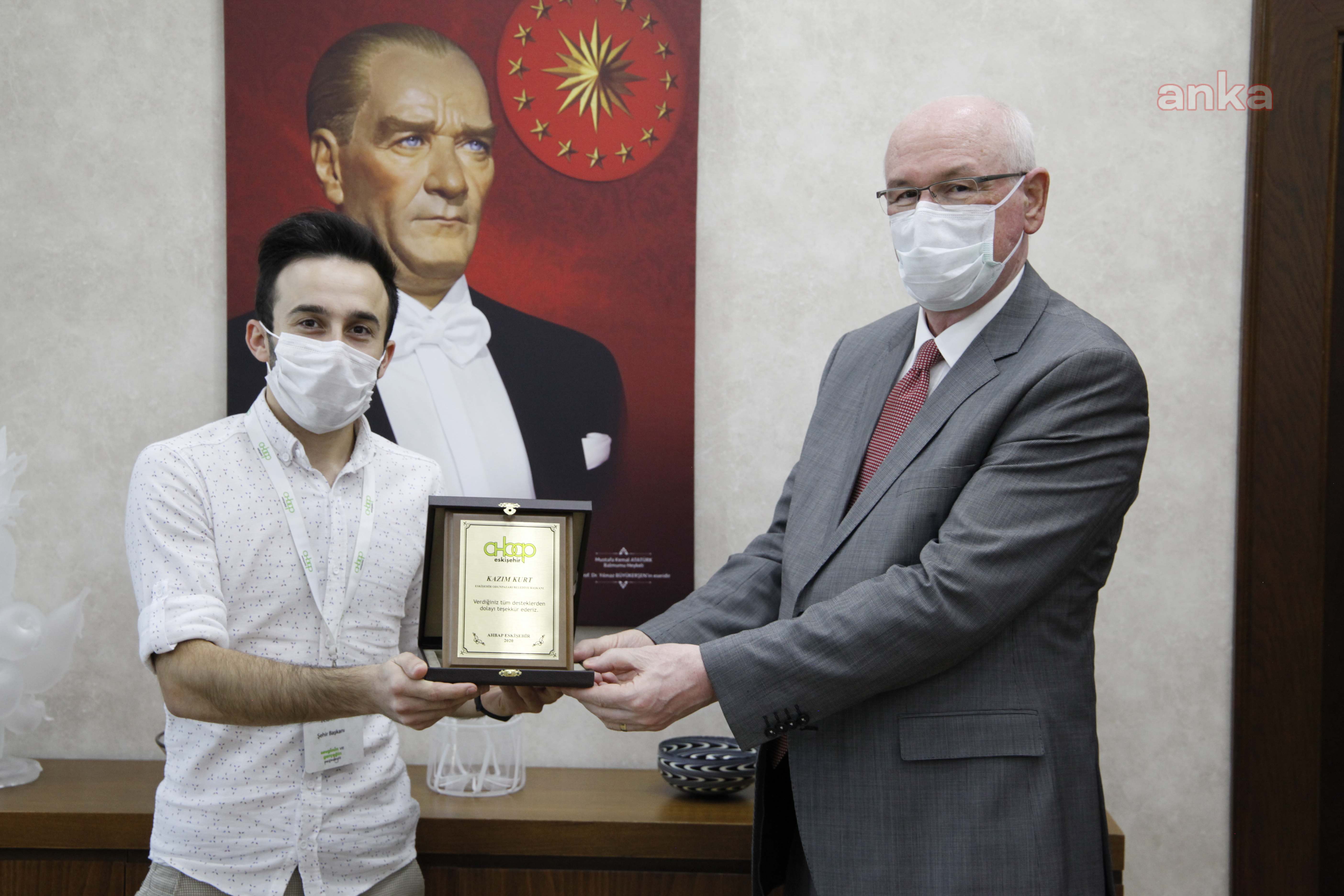 AHBAP'TAN ODUNPAZARI BELEDİYE BAŞKANI KURT'A ZİYARET