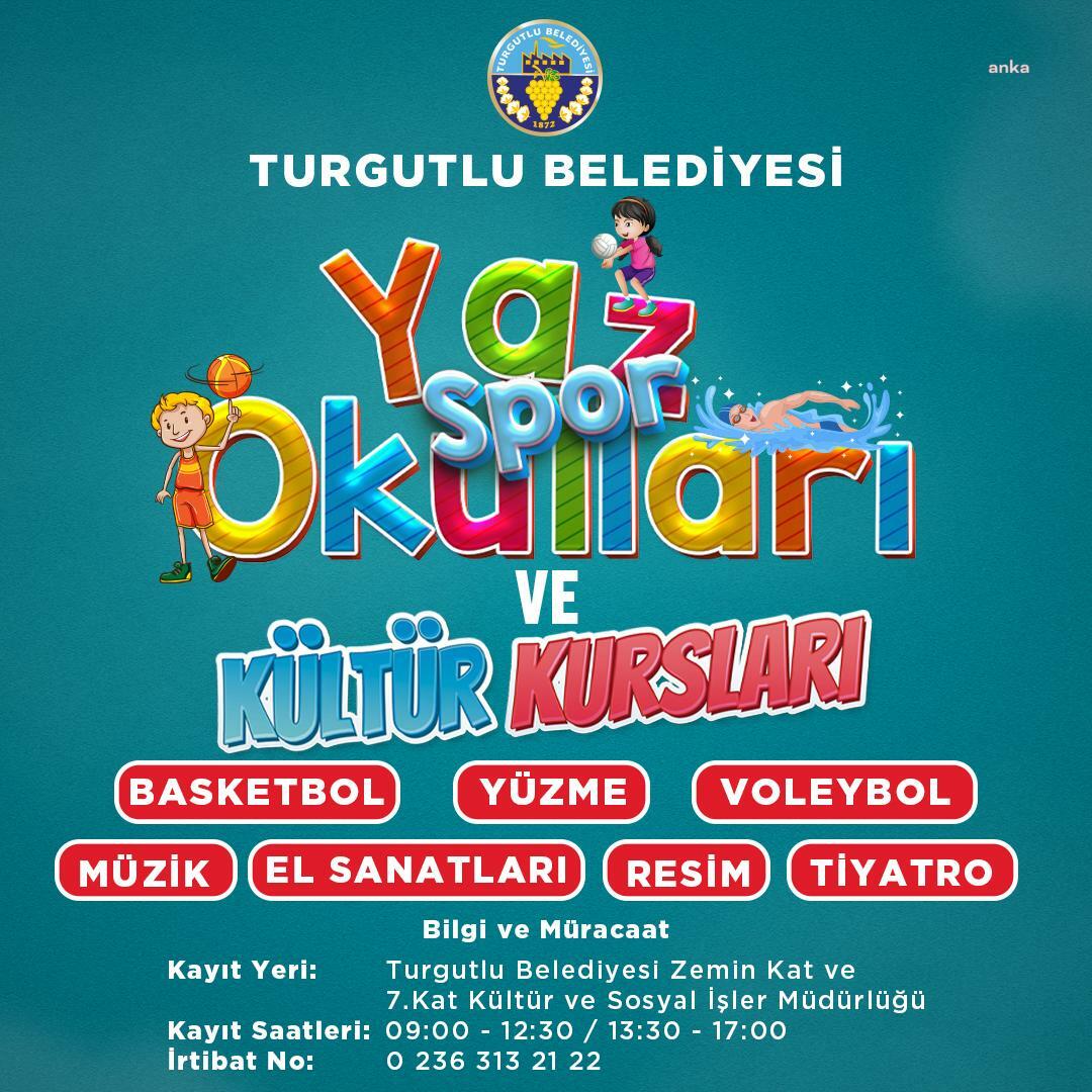 Turgutlu Belediyesi Yaz Spor Okulları ve Kültür Kursları’na kayıtlar başladı