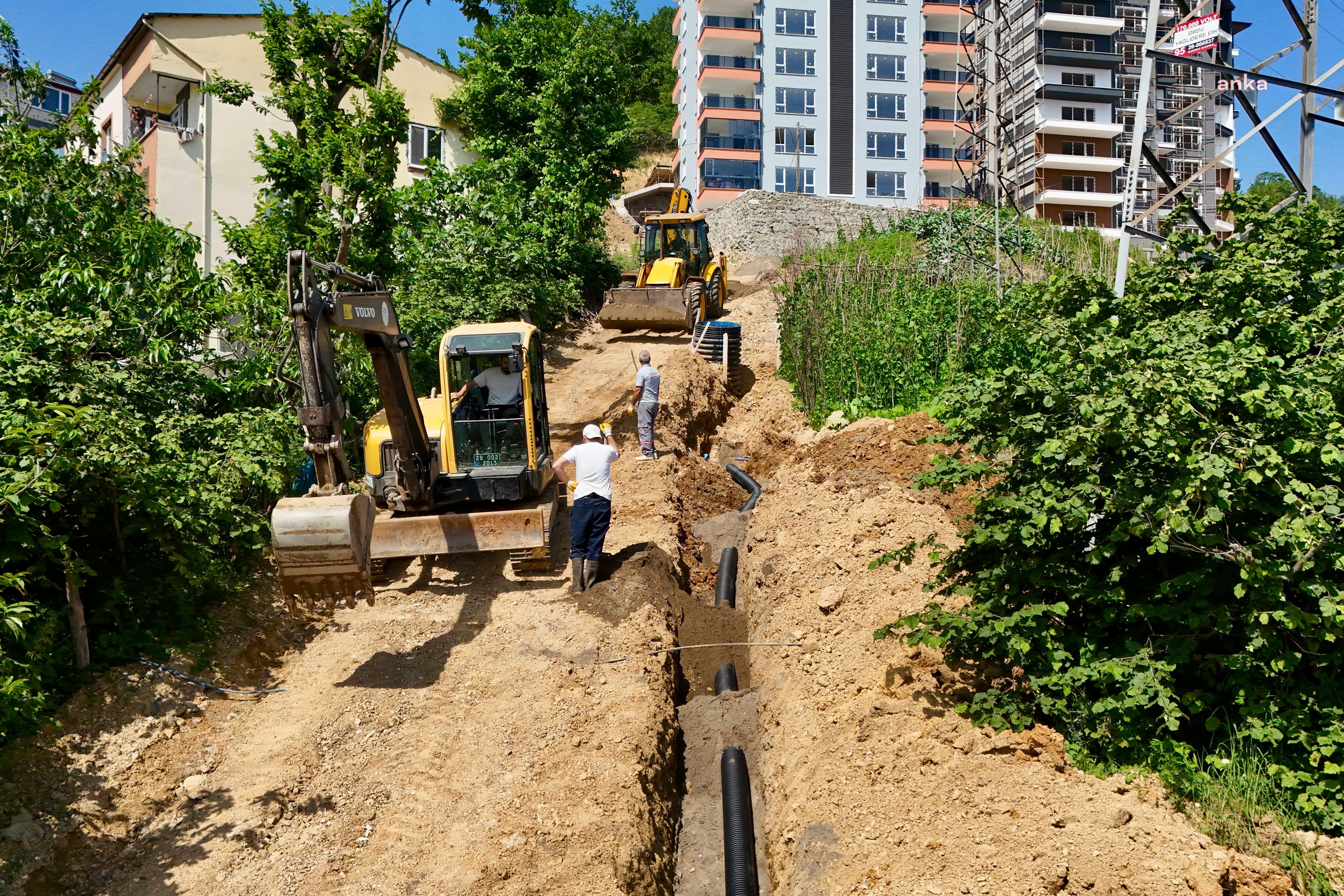 Giresun Belediyesi, altyapı çalışmalarını sürdürüyor