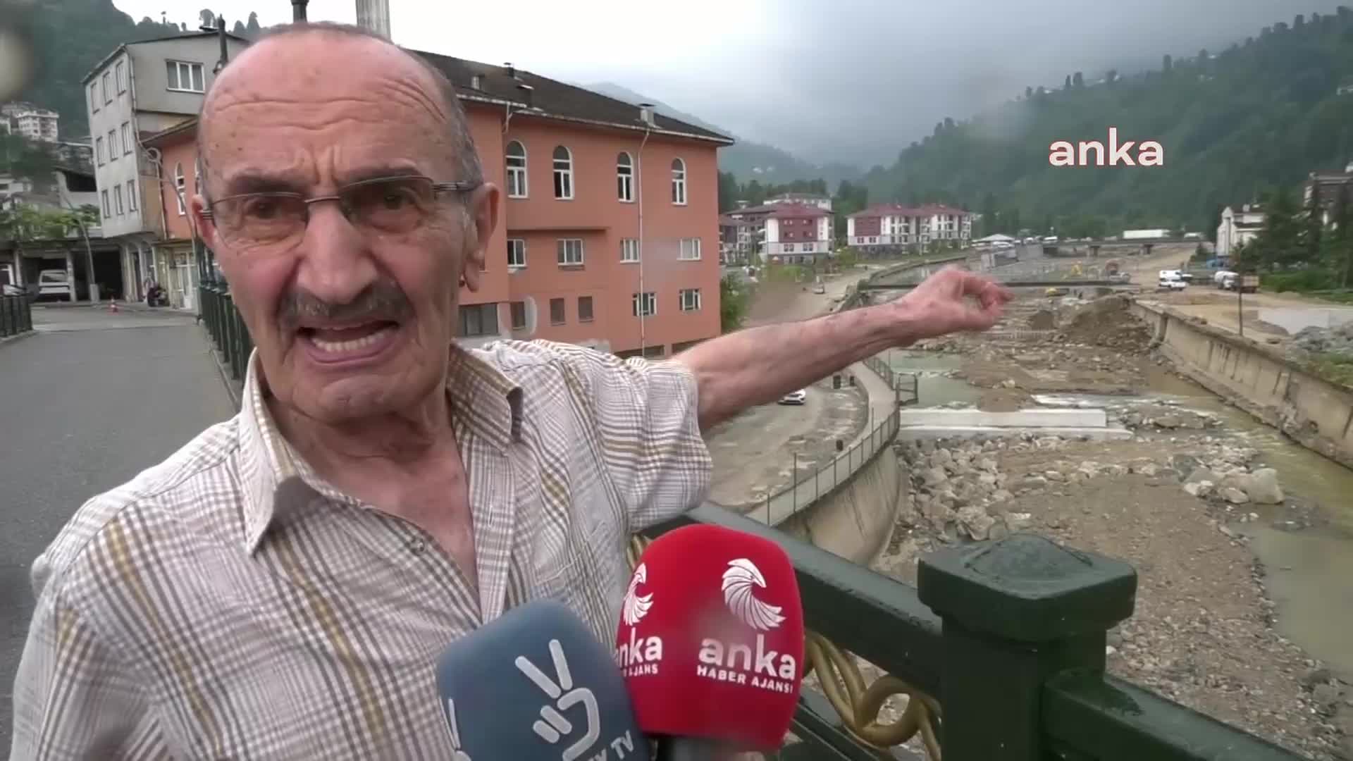 Rize Güneysu'da devam eden Potomya Deresi Islah Projesi'ne köylüler tepki gösterdi
